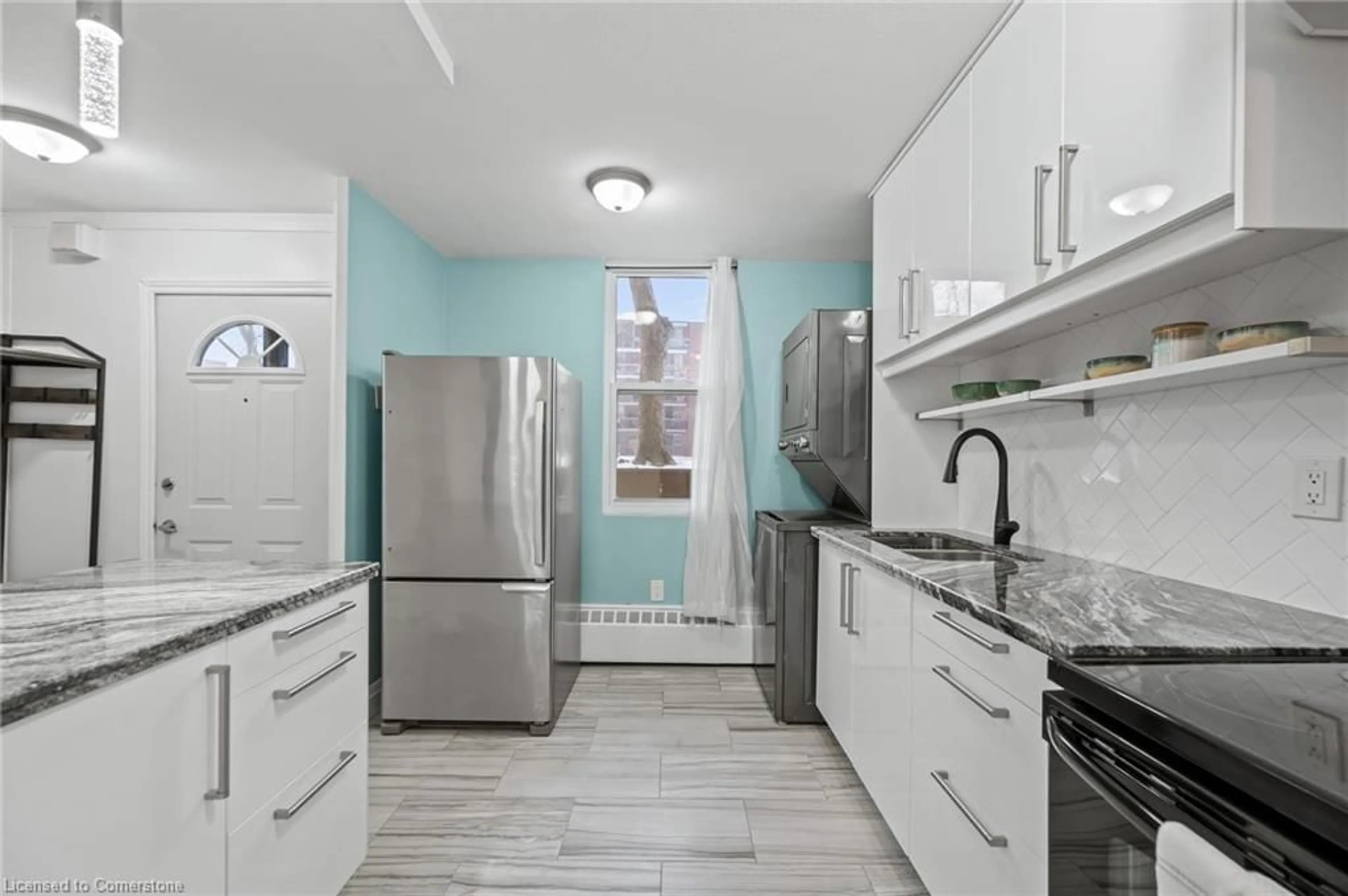 Standard kitchen, ceramic/tile floor for 350 Quigley Rd #141, Hamilton Ontario L8K 5N2