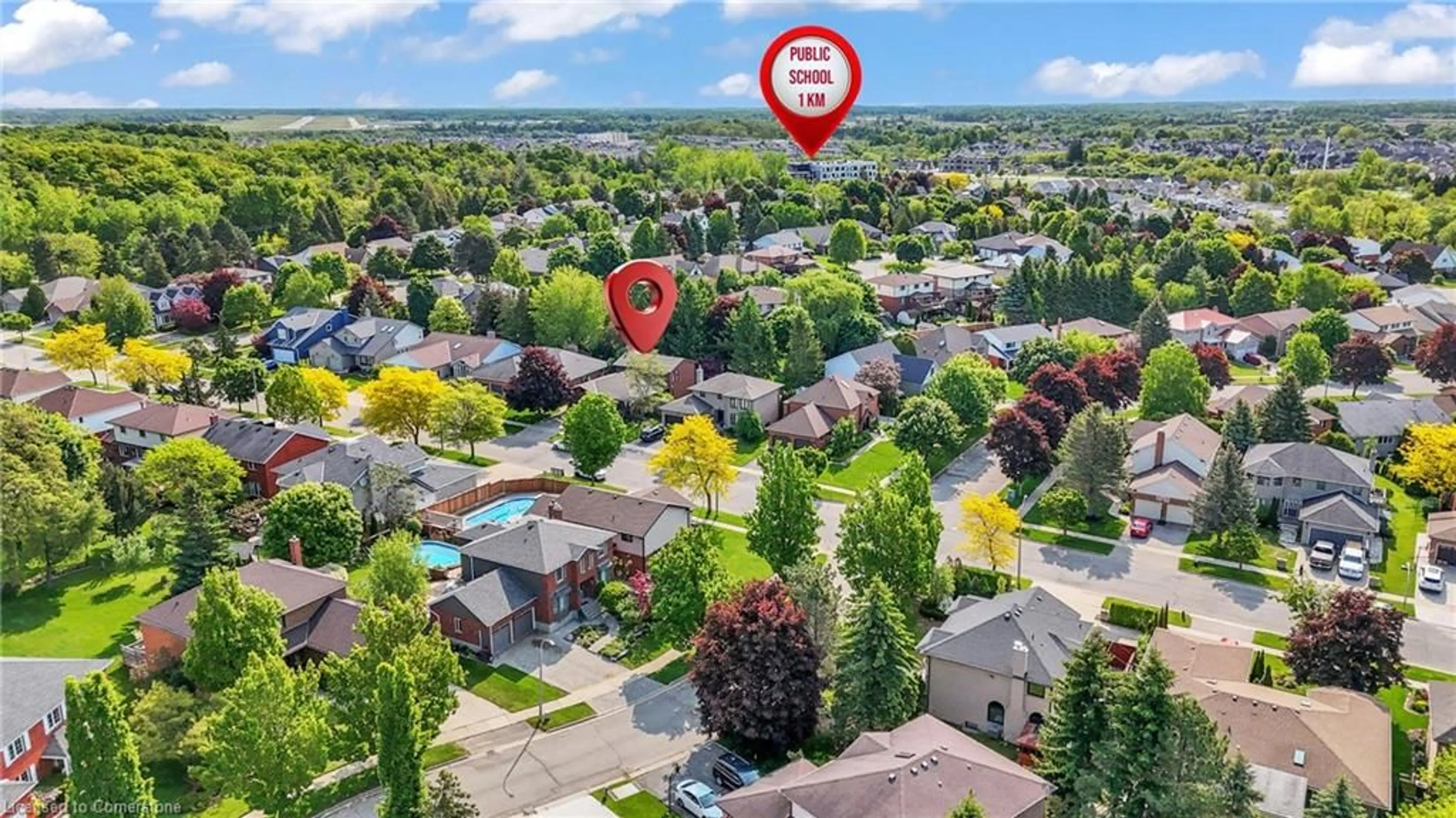 A pic from outside/outdoor area/front of a property/back of a property/a pic from drone, street for 34 Daimler Dr, Kitchener Ontario N2A 3W2