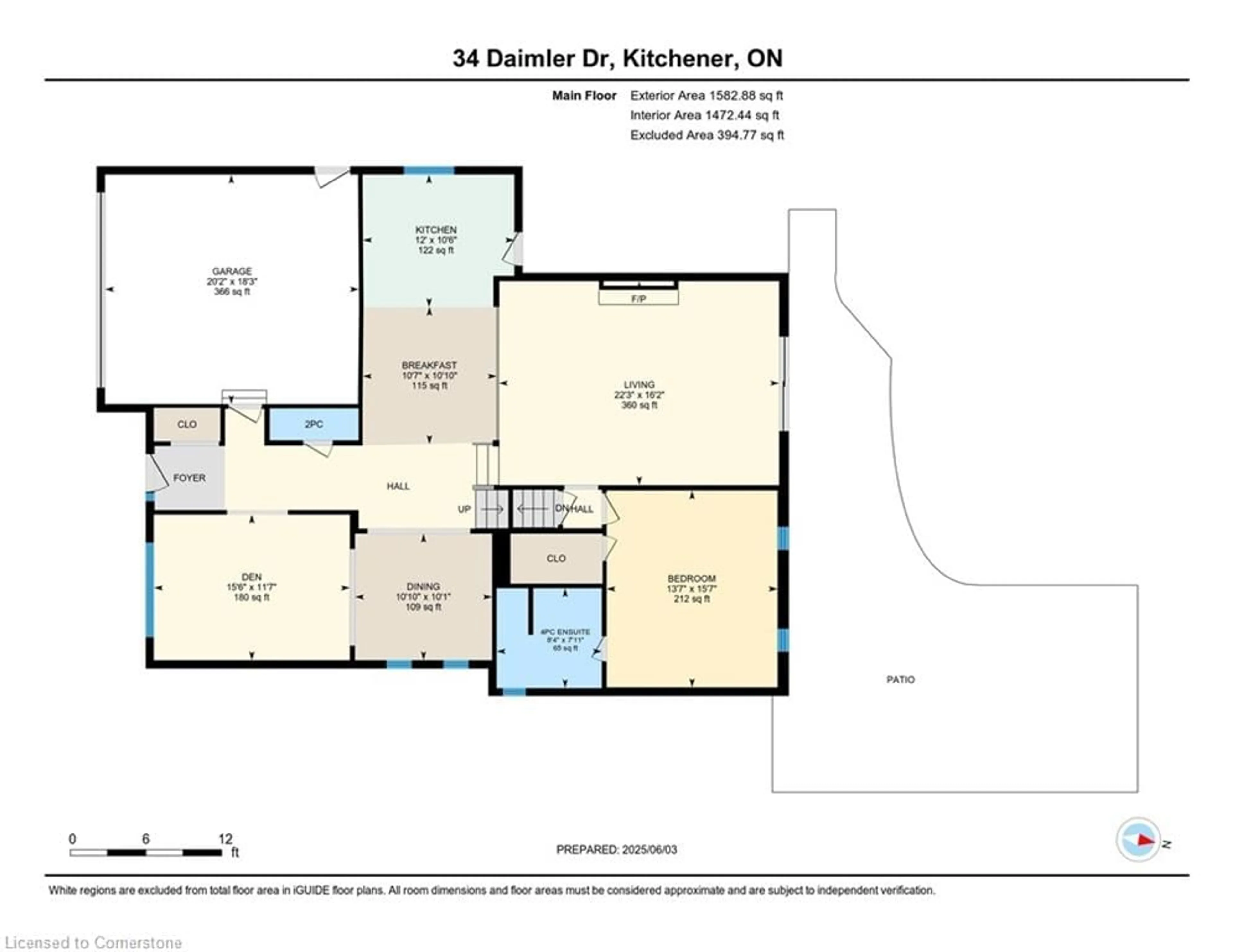 Floor plan for 34 Daimler Dr, Kitchener Ontario N2A 3W2