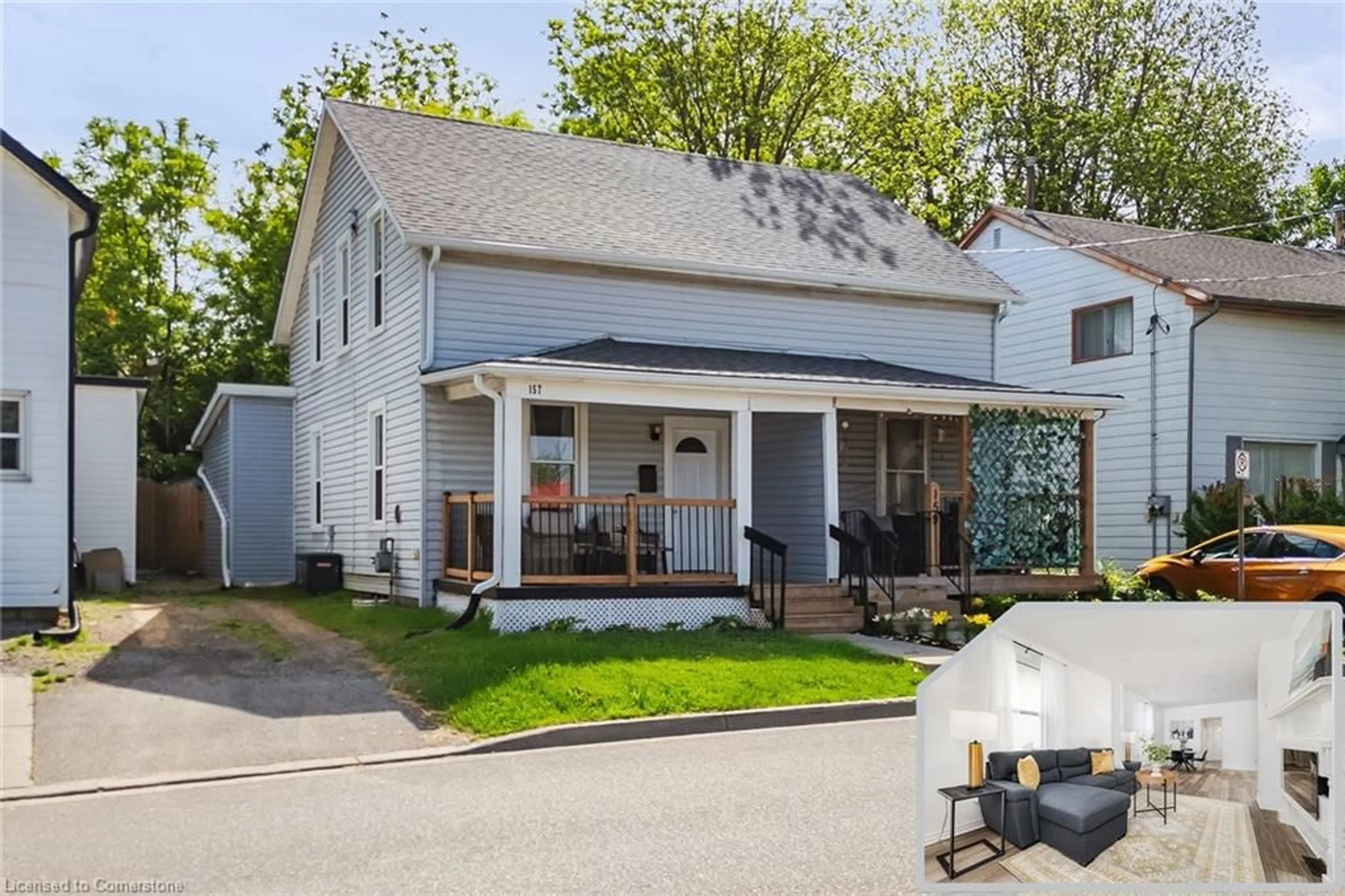 Home with vinyl exterior material, street for 157 Sherman St, Simcoe Ontario N3Y 2T2
