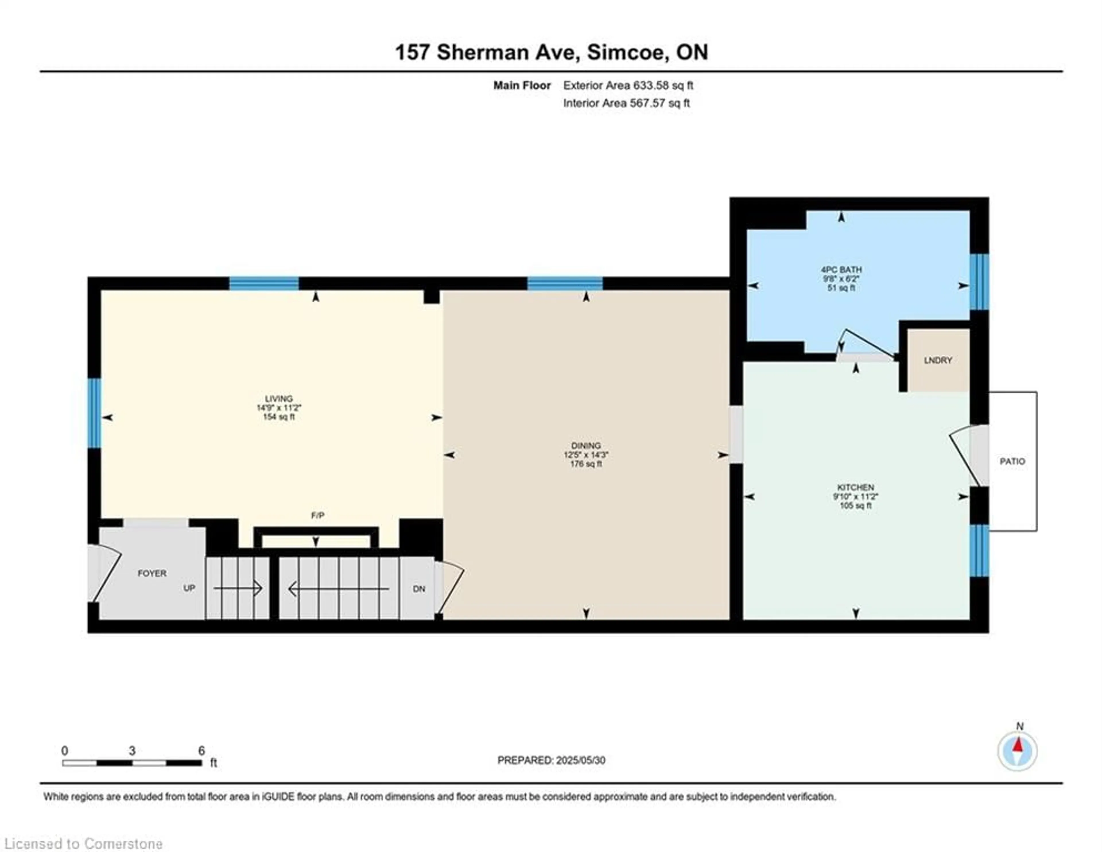 Floor plan for 157 Sherman St, Simcoe Ontario N3Y 2T2
