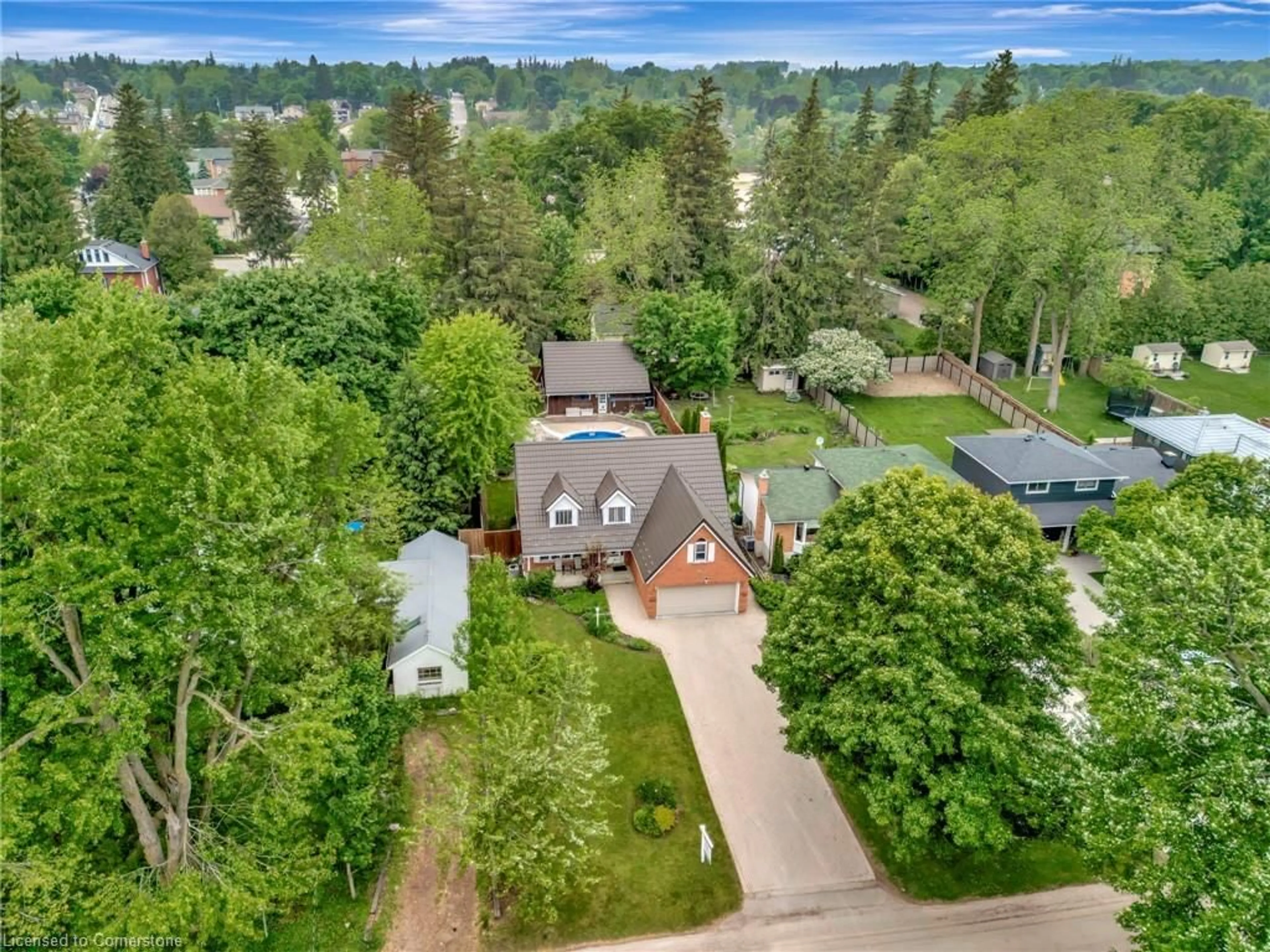 A pic from outside/outdoor area/front of a property/back of a property/a pic from drone, street for 145 Albert St, Fergus Ontario N1M 1X7