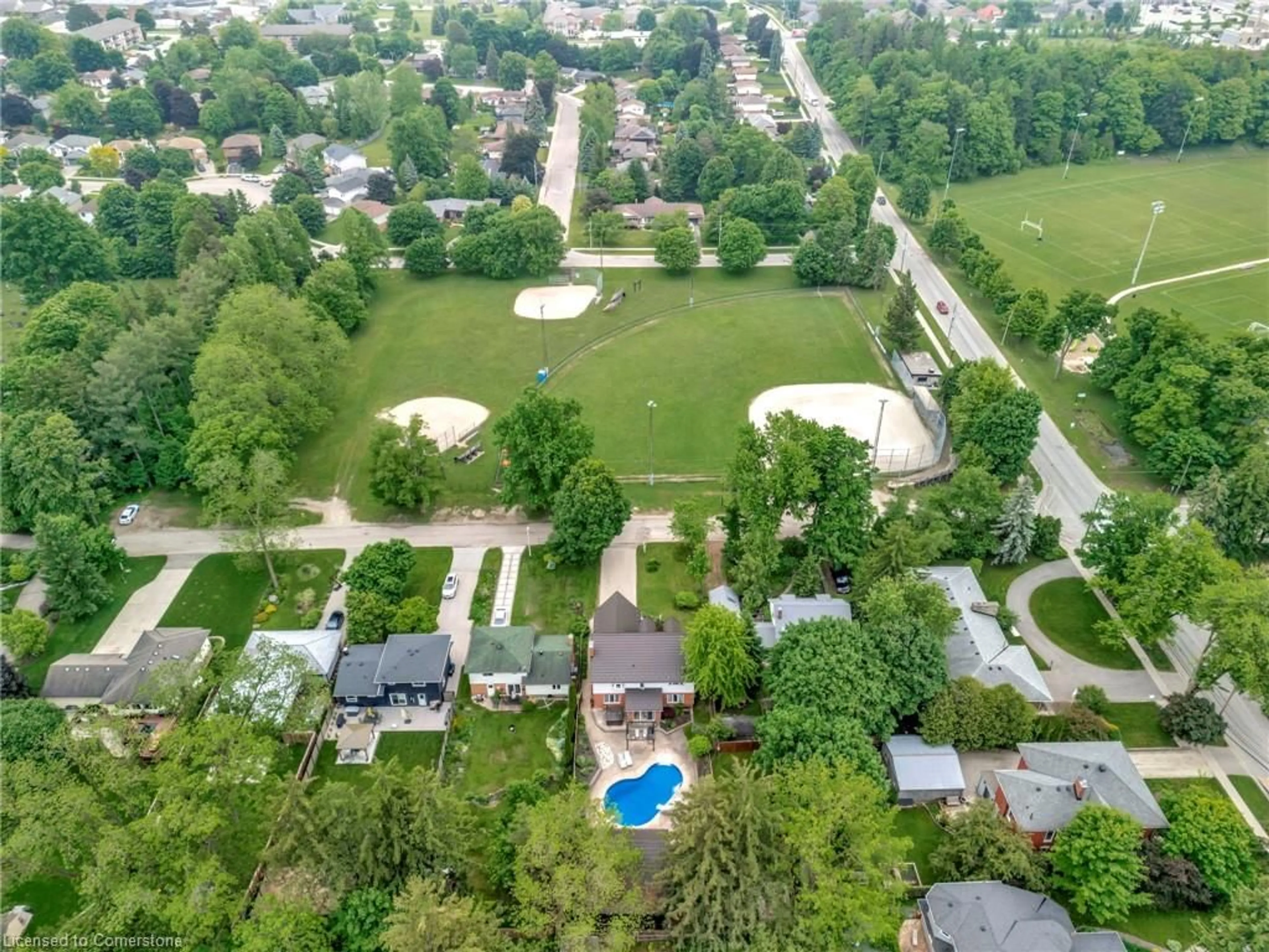 A pic from outside/outdoor area/front of a property/back of a property/a pic from drone, unknown for 145 Albert St, Fergus Ontario N1M 1X7