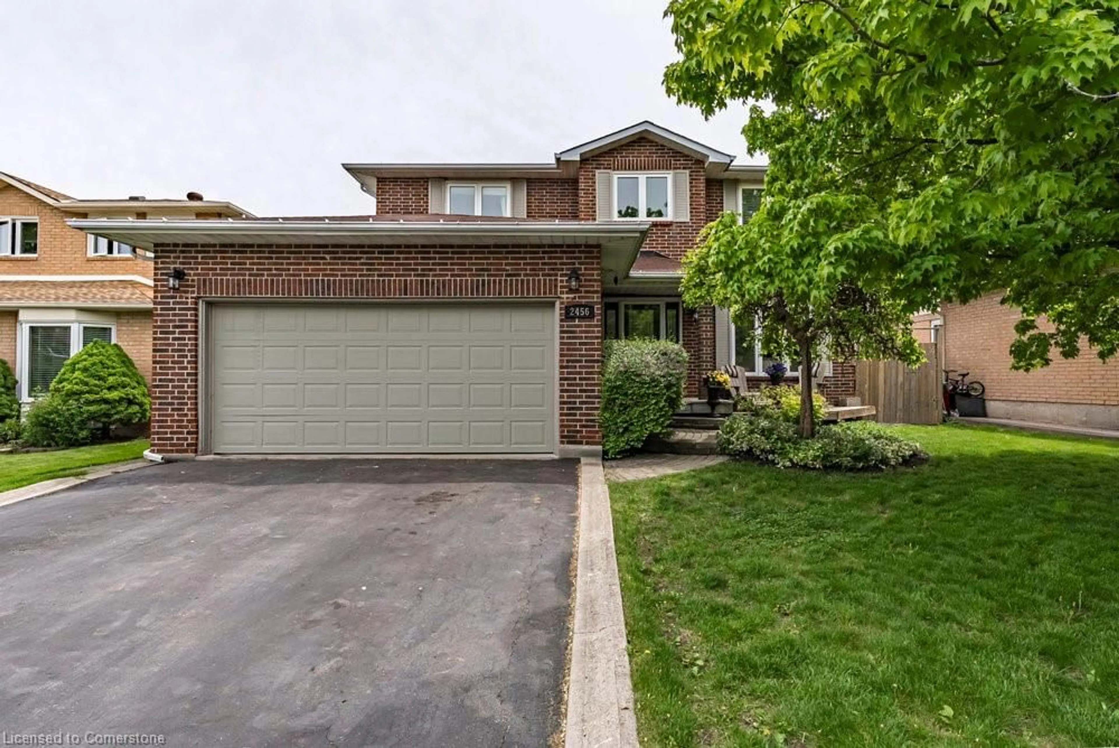 Home with brick exterior material, street for 2456 Overton Dr, Burlington Ontario L7P 4B5