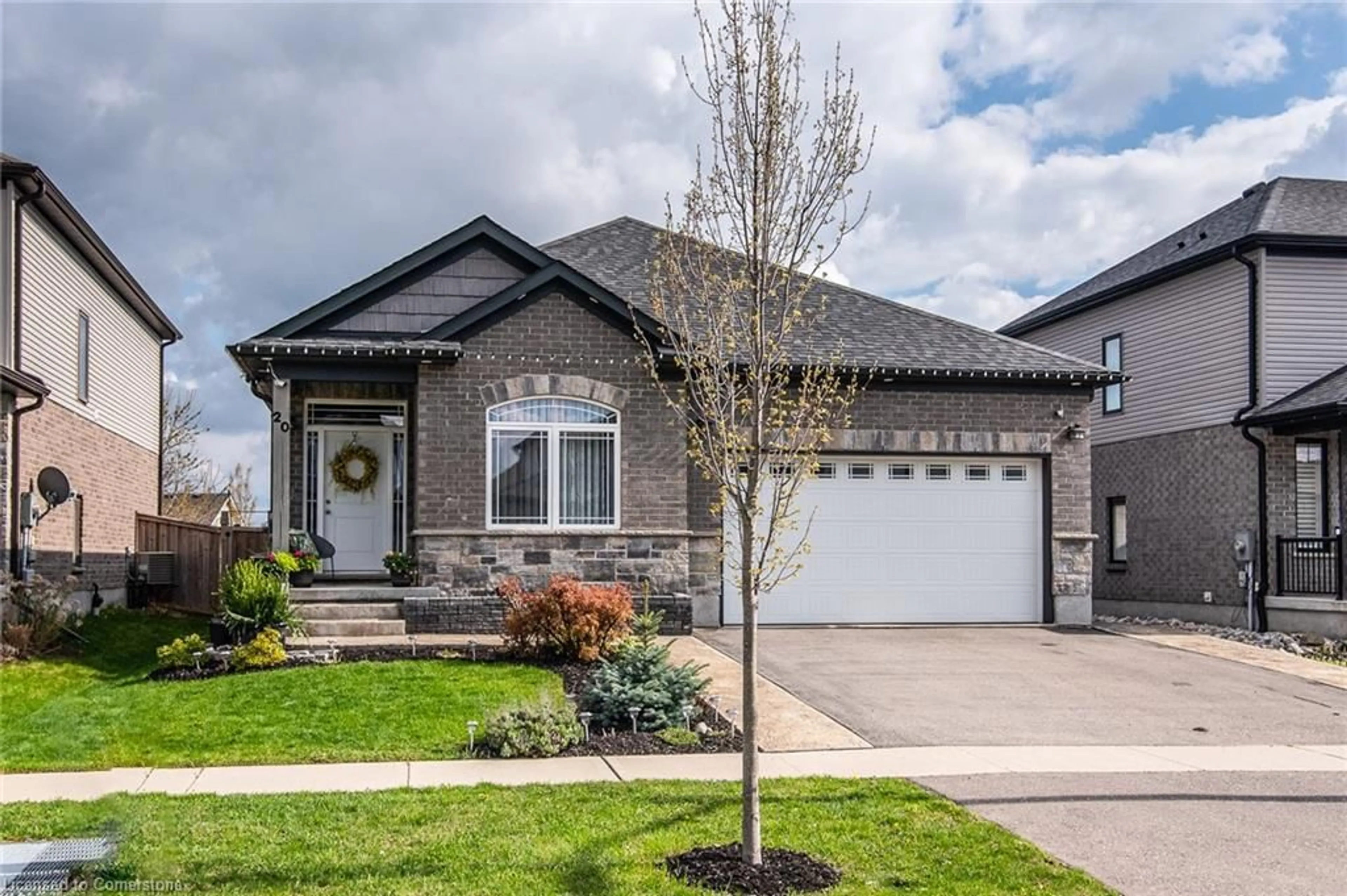 Home with brick exterior material, street for 20 Stier Rd, New Hamburg Ontario N3A 4N7