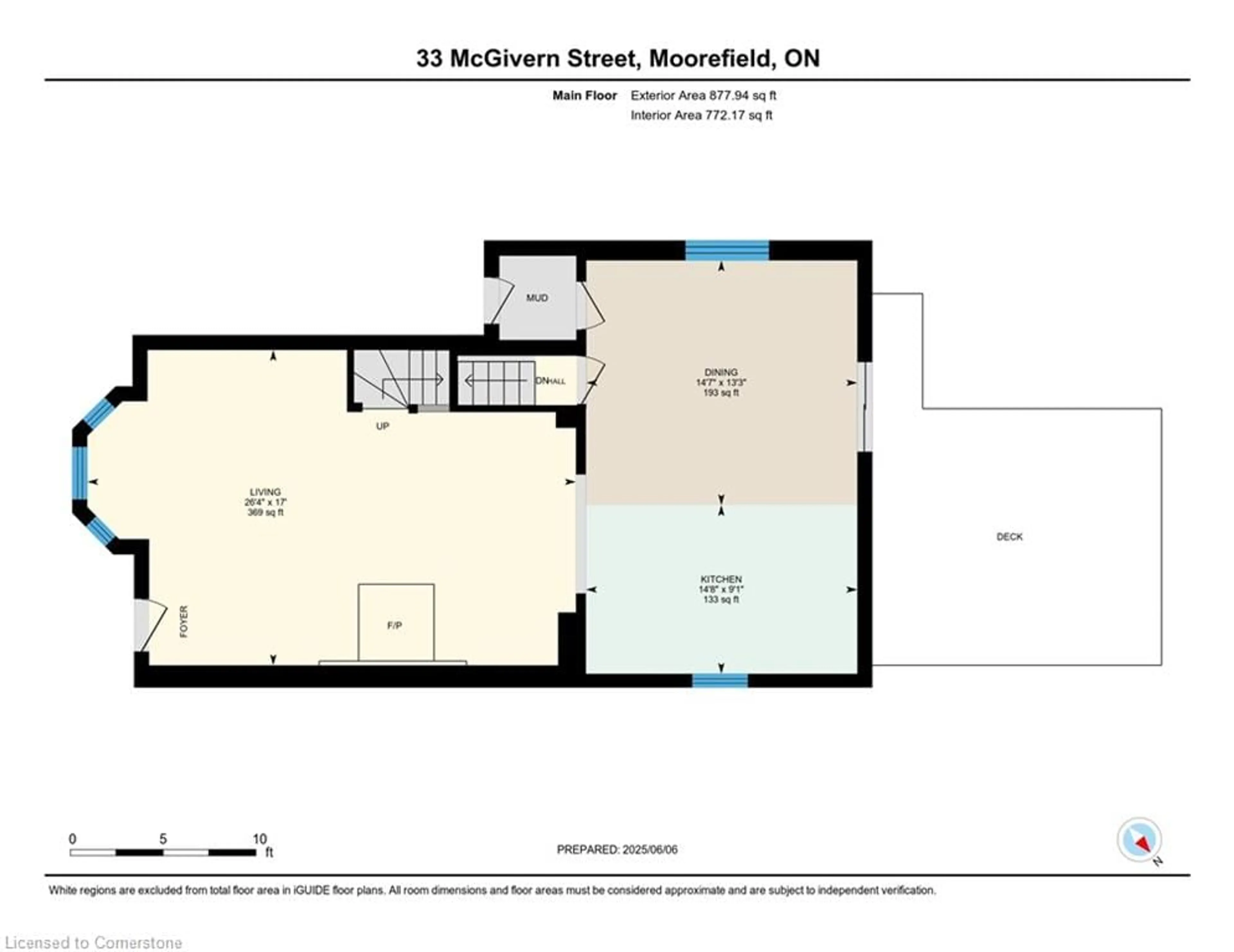 Floor plan for 33 Mcgivern St, Moorefield Ontario N0G 2K0