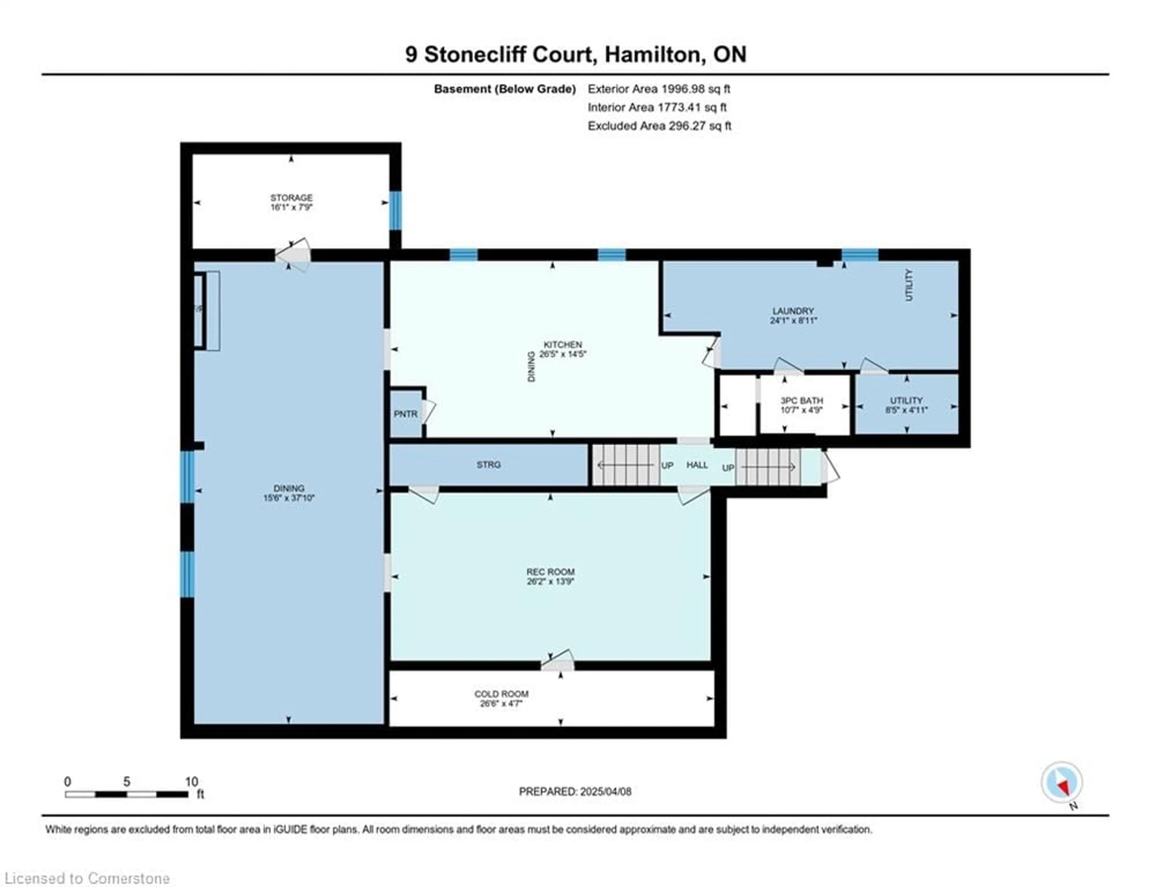 Floor plan for 9 Stonecliff Crt, Hamilton Ontario L9C 7G2