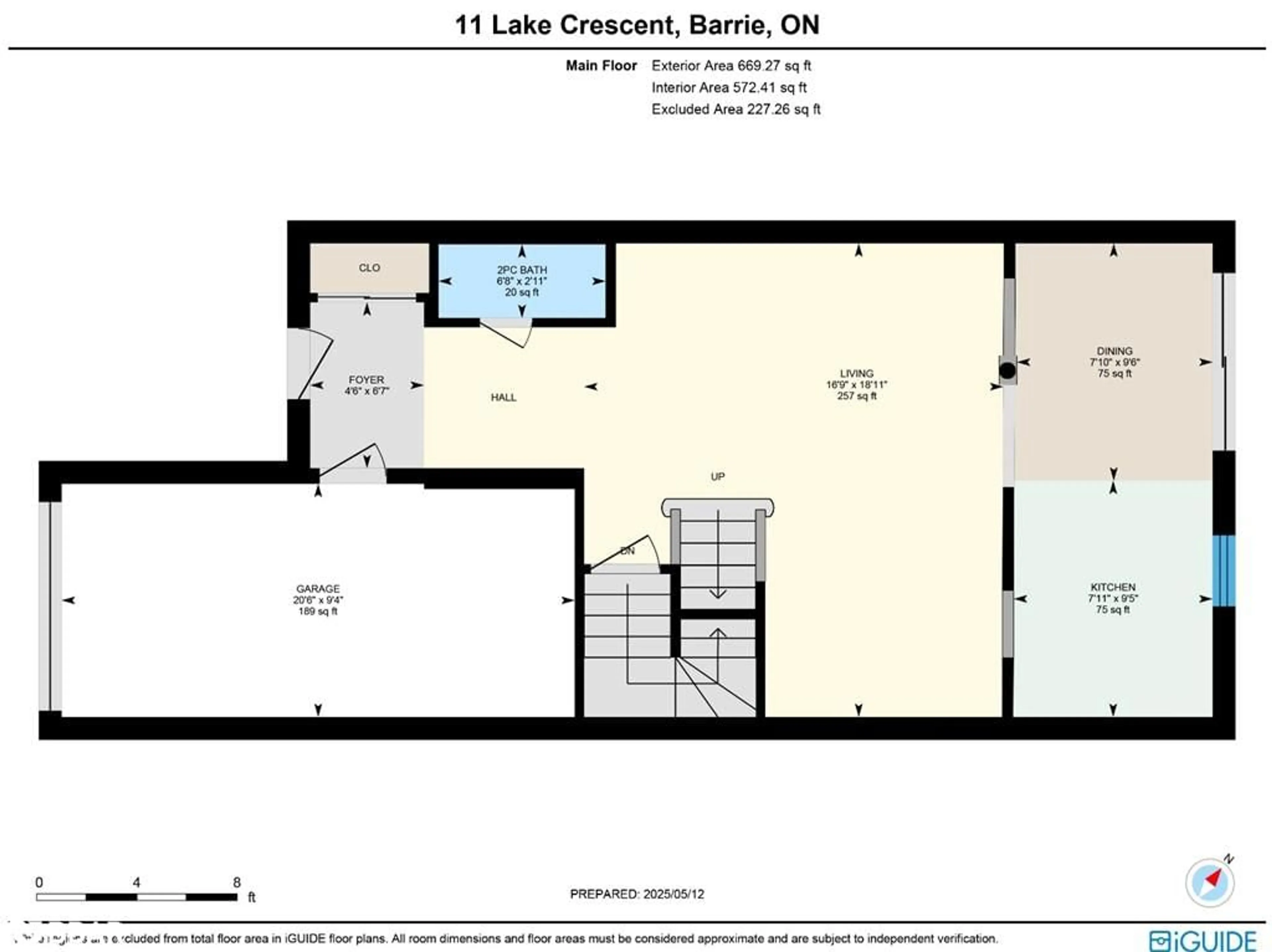 Floor plan for 11 Lake Cres, Barrie Ontario L4N 6A6