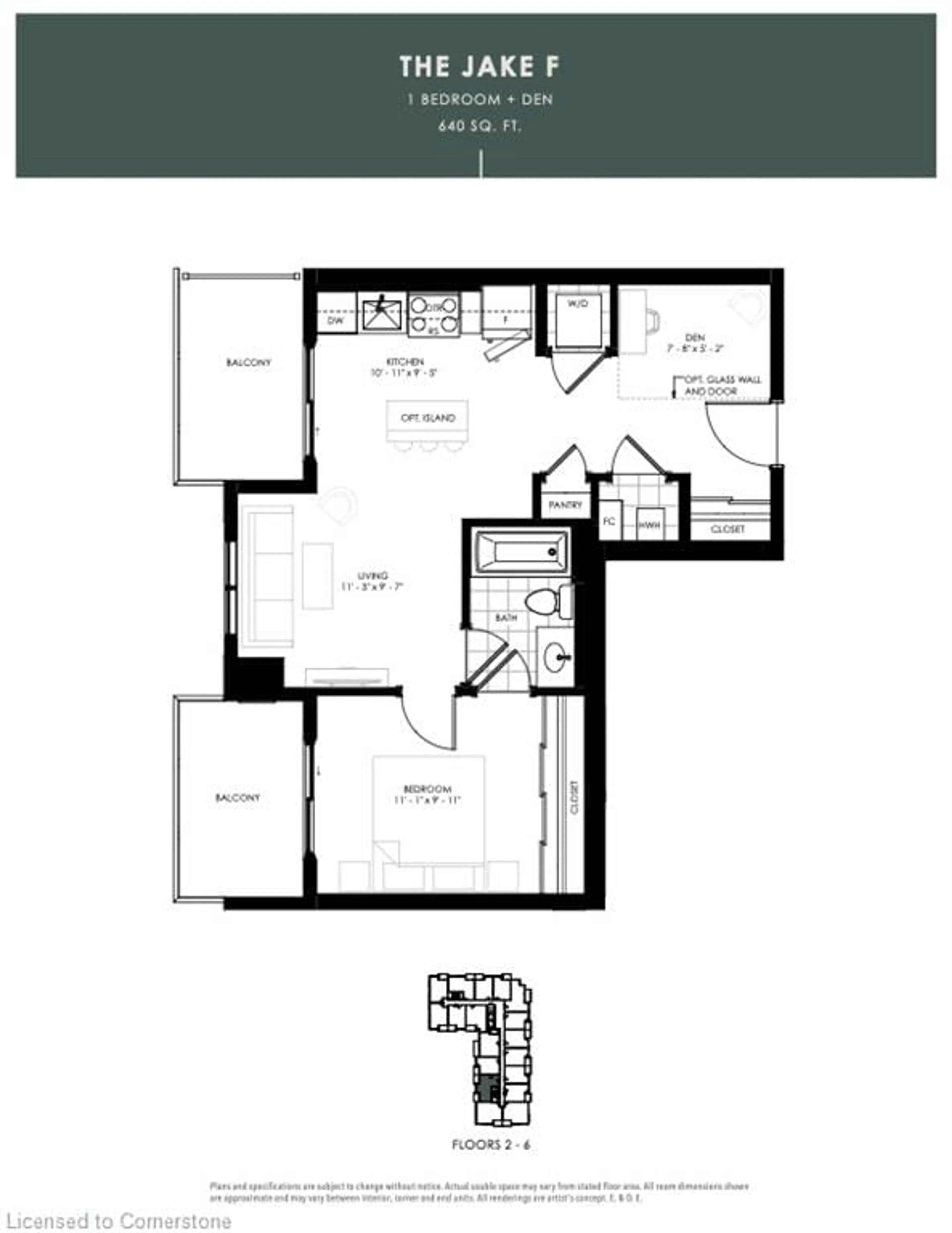 Floor plan for 101 Golden Eagle Rd #316, Waterloo Ontario N2V 0H4