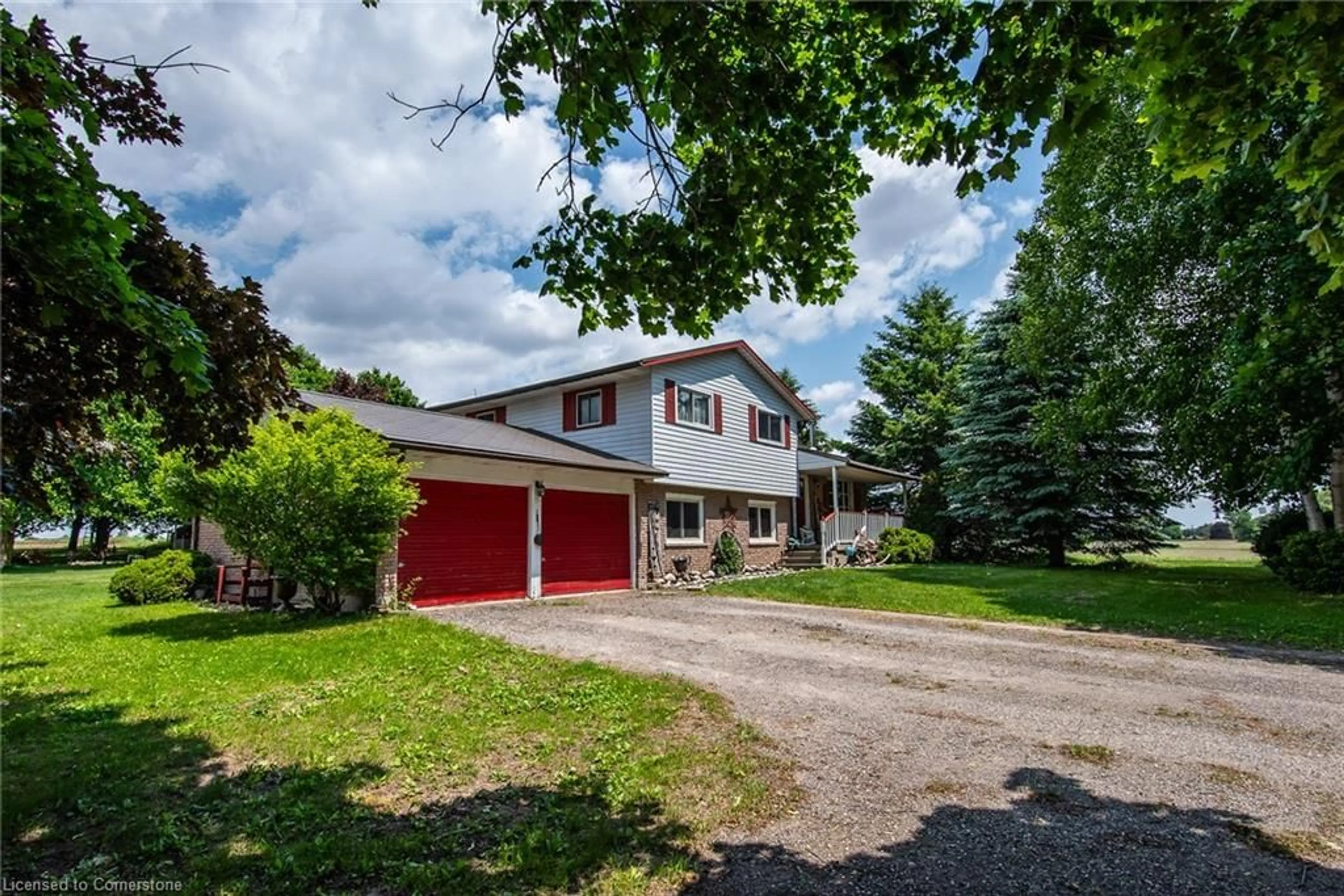 A pic from outside/outdoor area/front of a property/back of a property/a pic from drone, street for 906583 Township Rd 12, Bright Ontario N0J 1B0