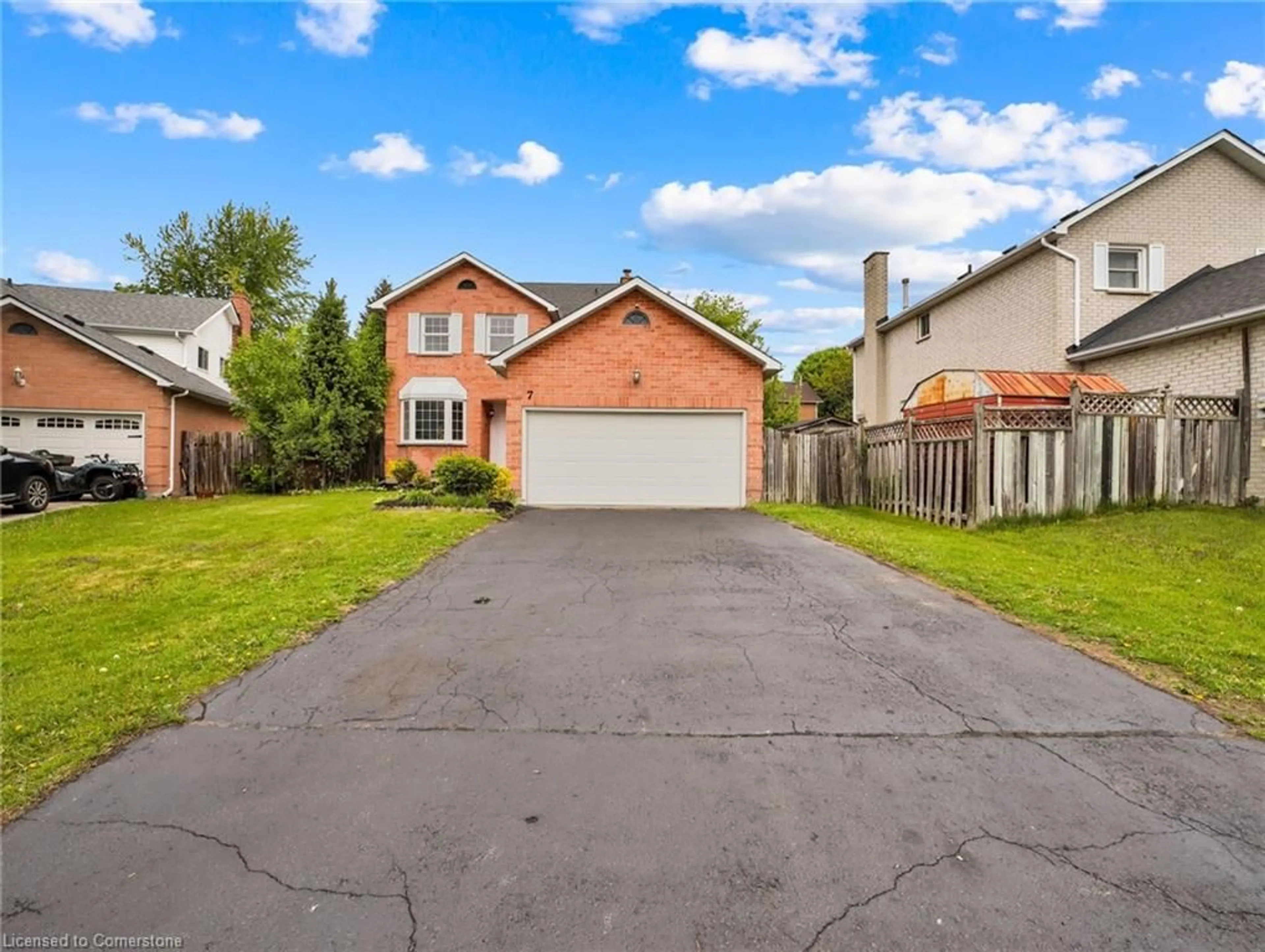 A pic from outside/outdoor area/front of a property/back of a property/a pic from drone, street for 7 Sinclair Crt, Cambridge Ontario N1T 1K2