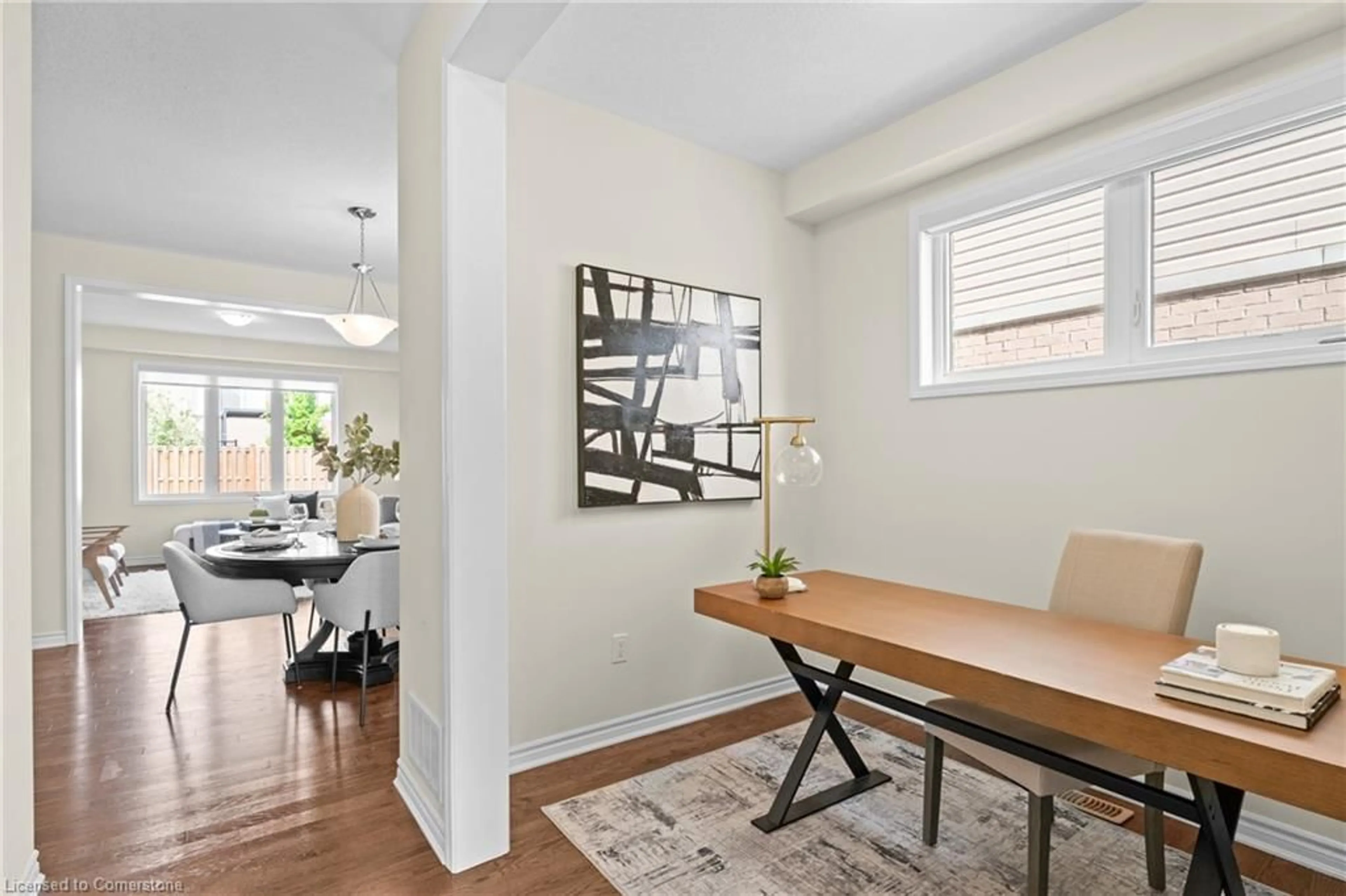 Dining room, wood/laminate floor for 56 Pickett Pl, Cambridge Ontario N3E 0B4