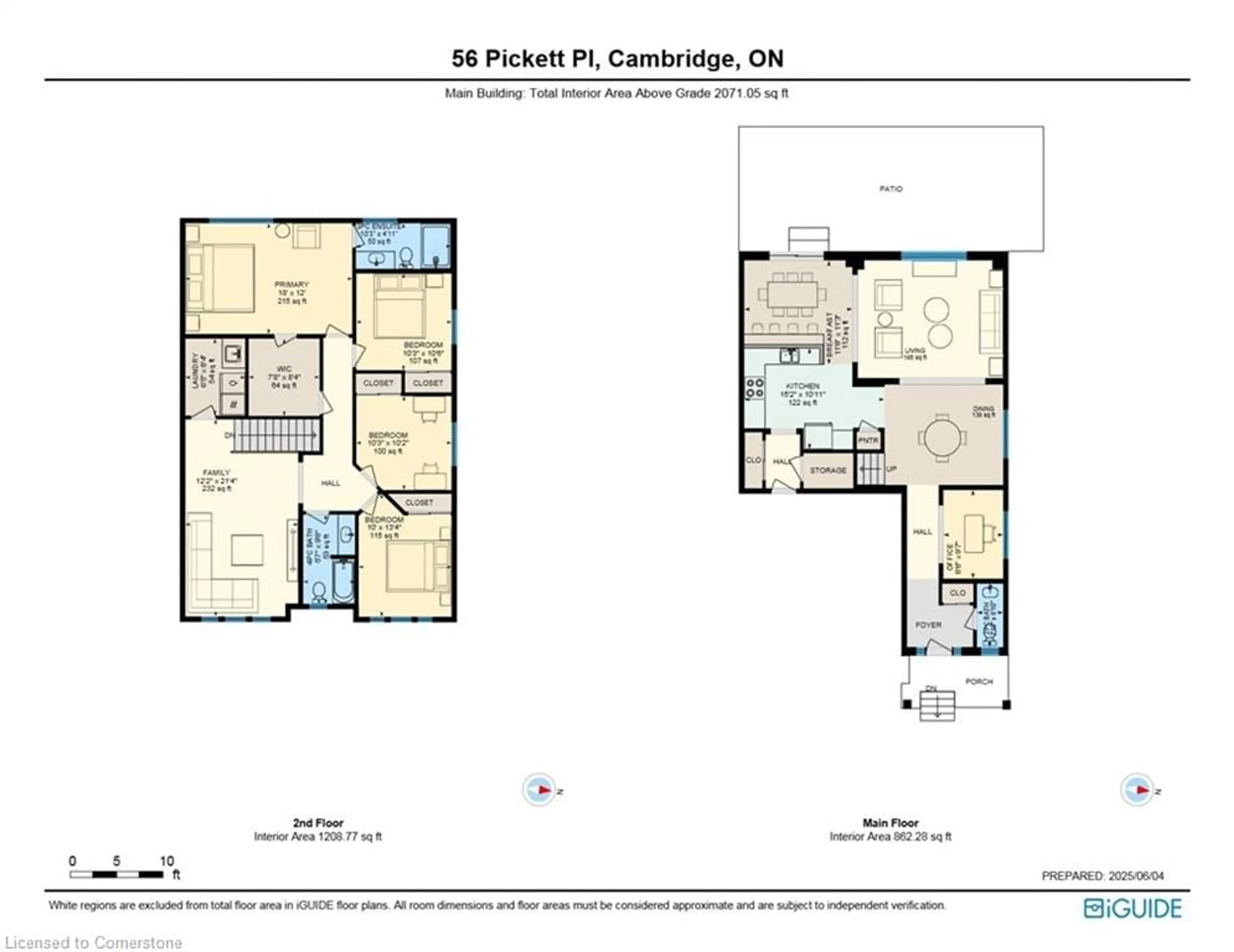 Floor plan for 56 Pickett Pl, Cambridge Ontario N3E 0B4