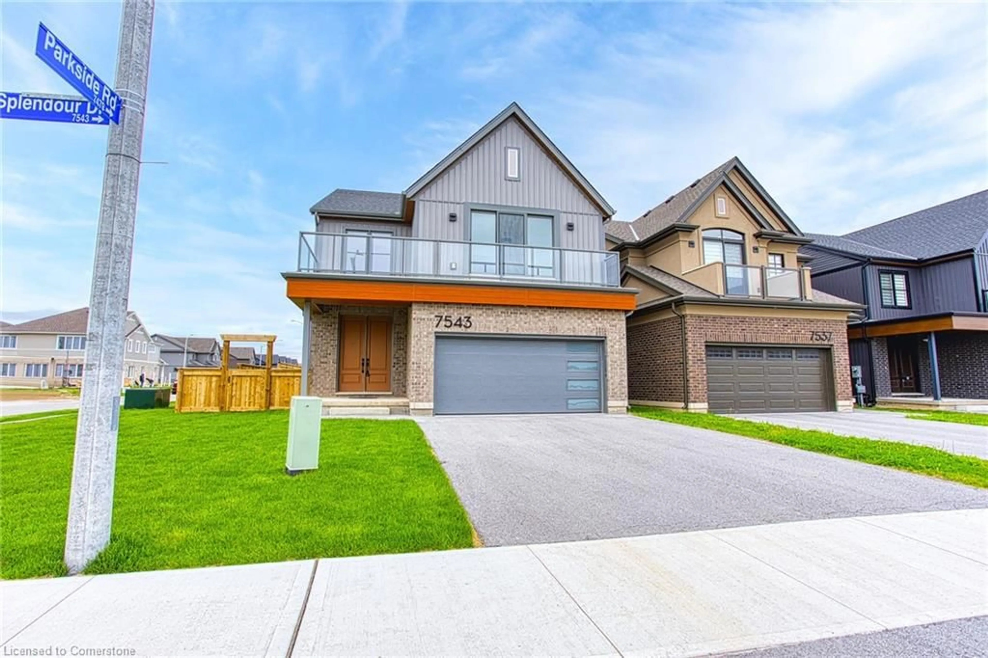 Home with brick exterior material, street for 7543 Splendour Dr, Niagara Falls Ontario L2H 3V8
