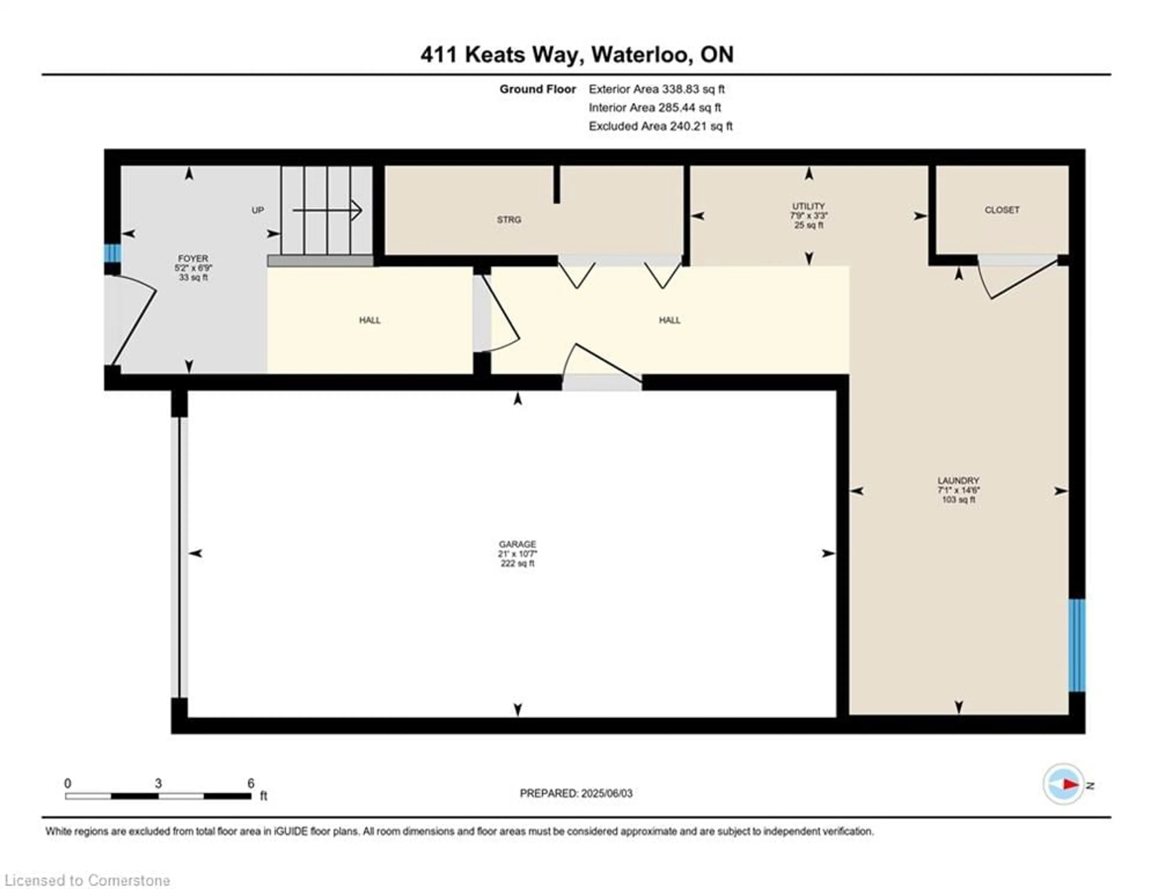 Floor plan for 411 Keats Way #4, Waterloo Ontario N2L 5S7