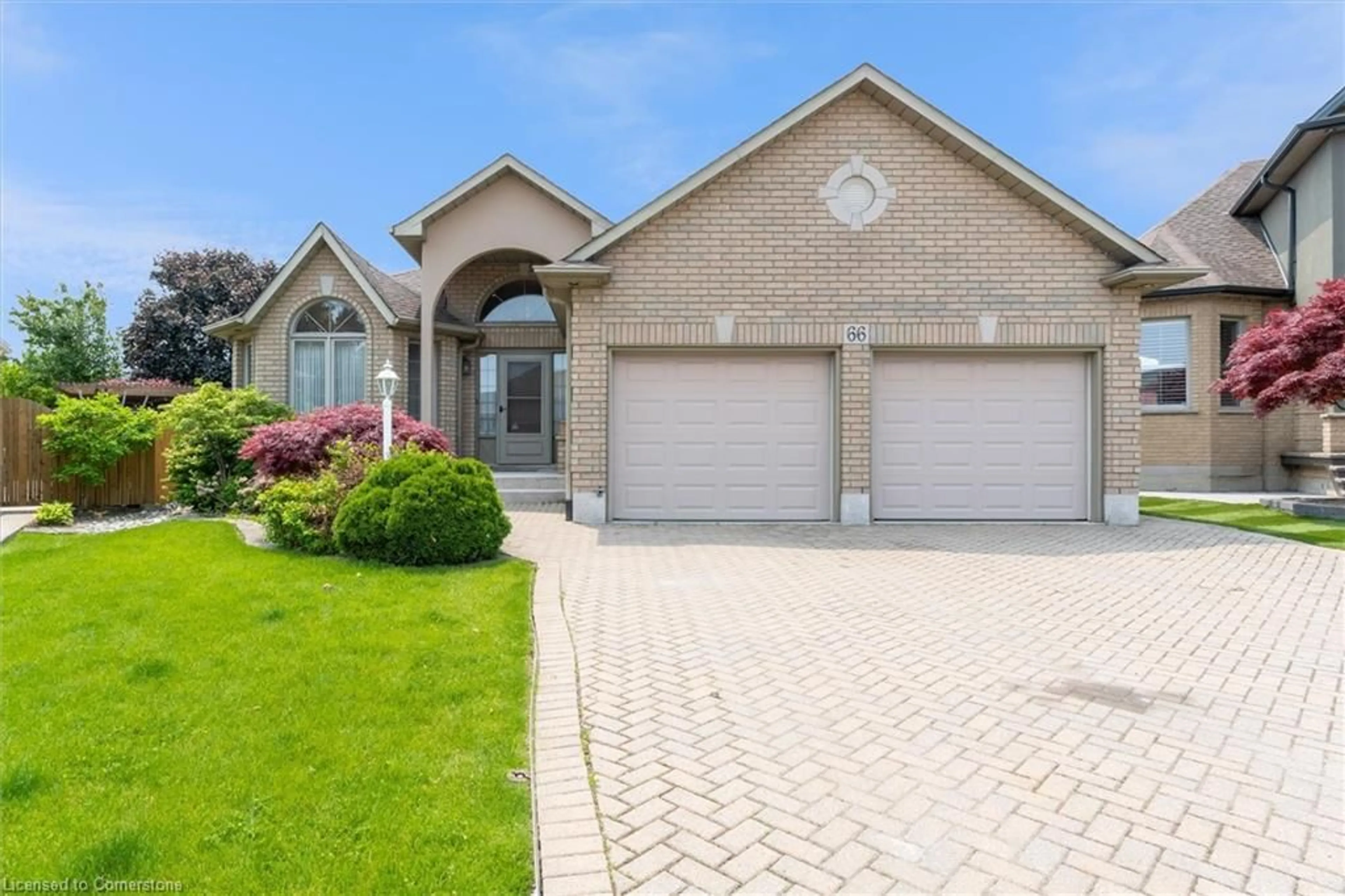 Home with brick exterior material, street for 66 Chelmsford Pl, Hamilton Ontario L8H 7T3