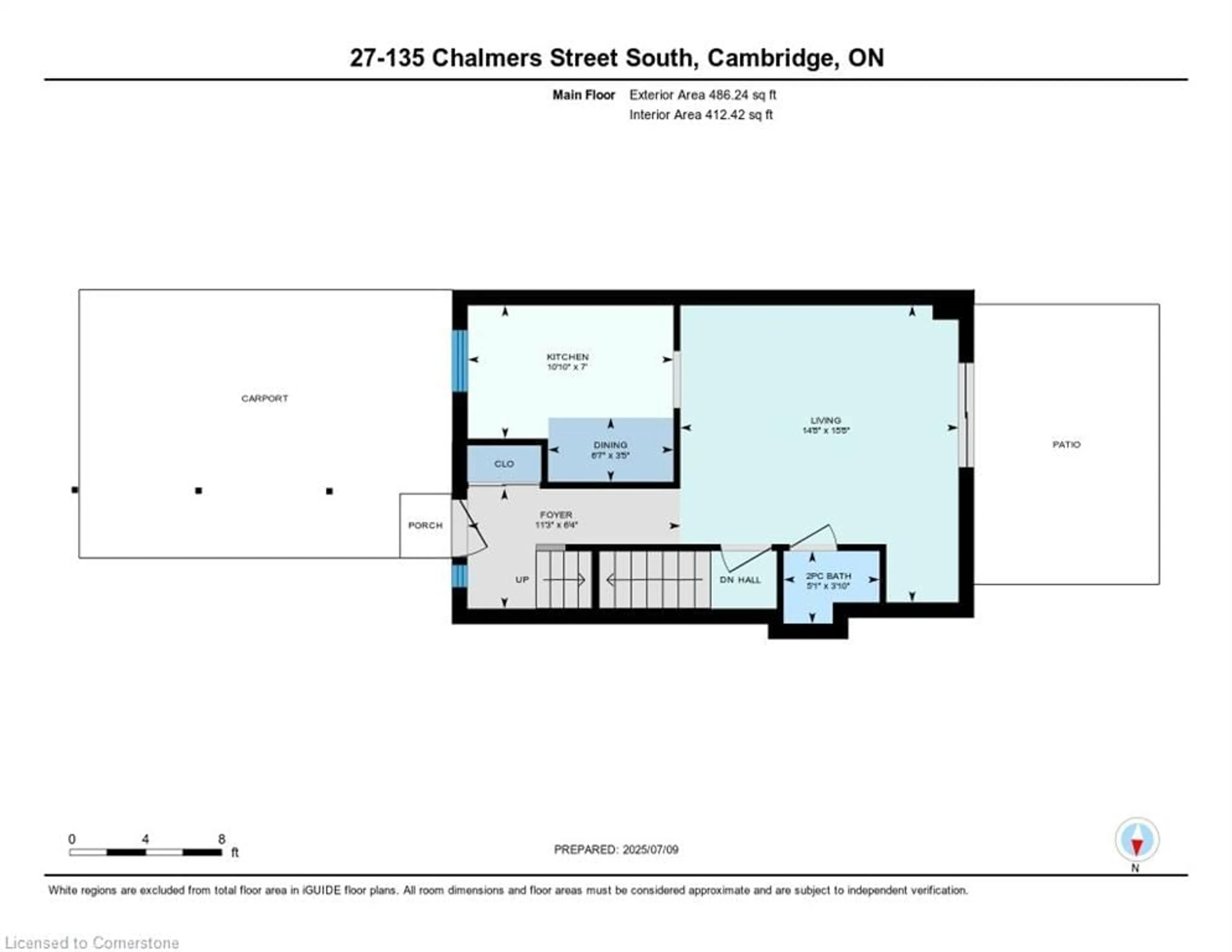 Floor plan for 135 Chalmers St #27, Cambridge Ontario N1R 6M2