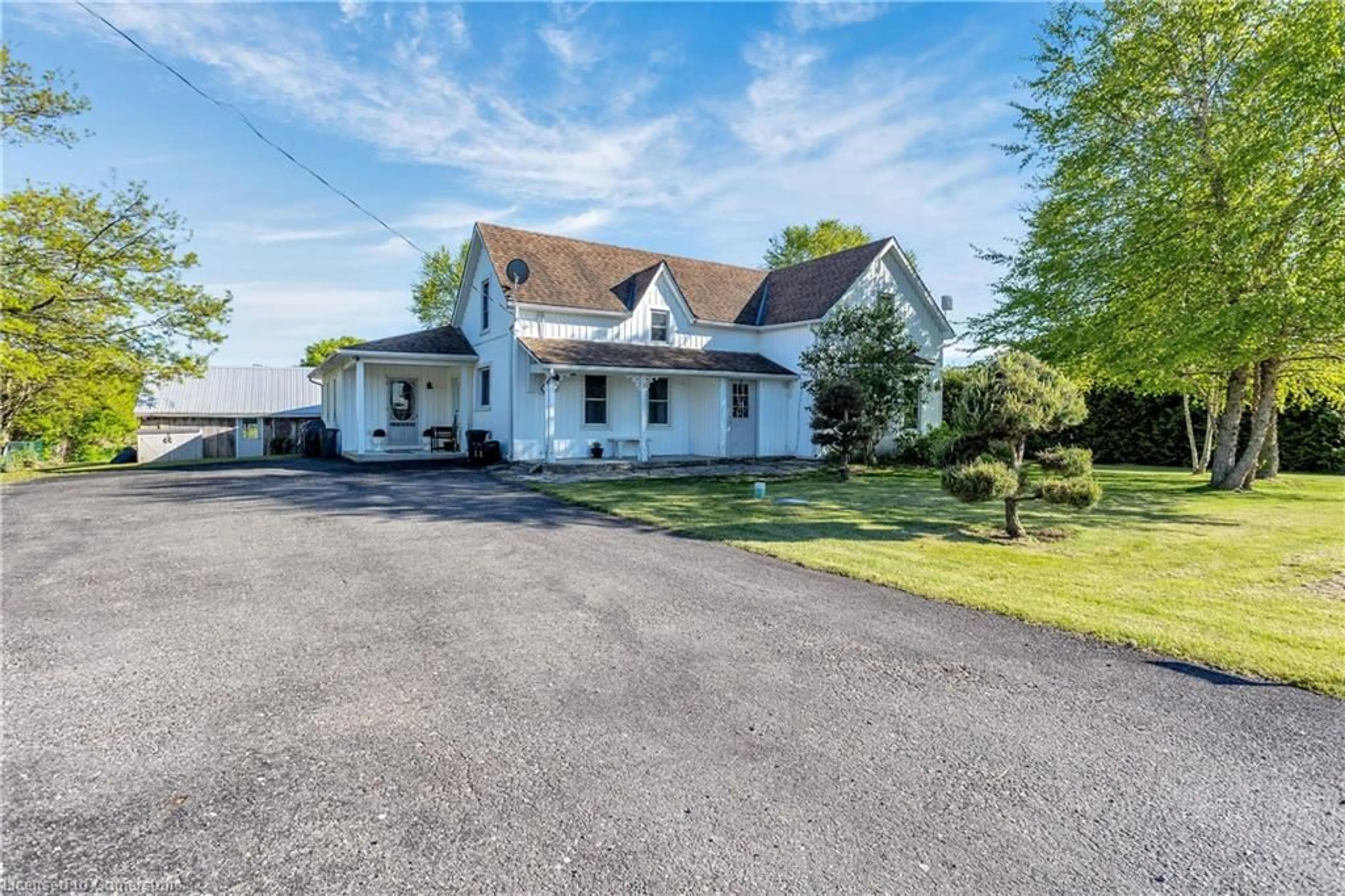 A pic from outside/outdoor area/front of a property/back of a property/a pic from drone, street for 442 1st Concession Rd, Port Rowan Ontario N0E 1M0