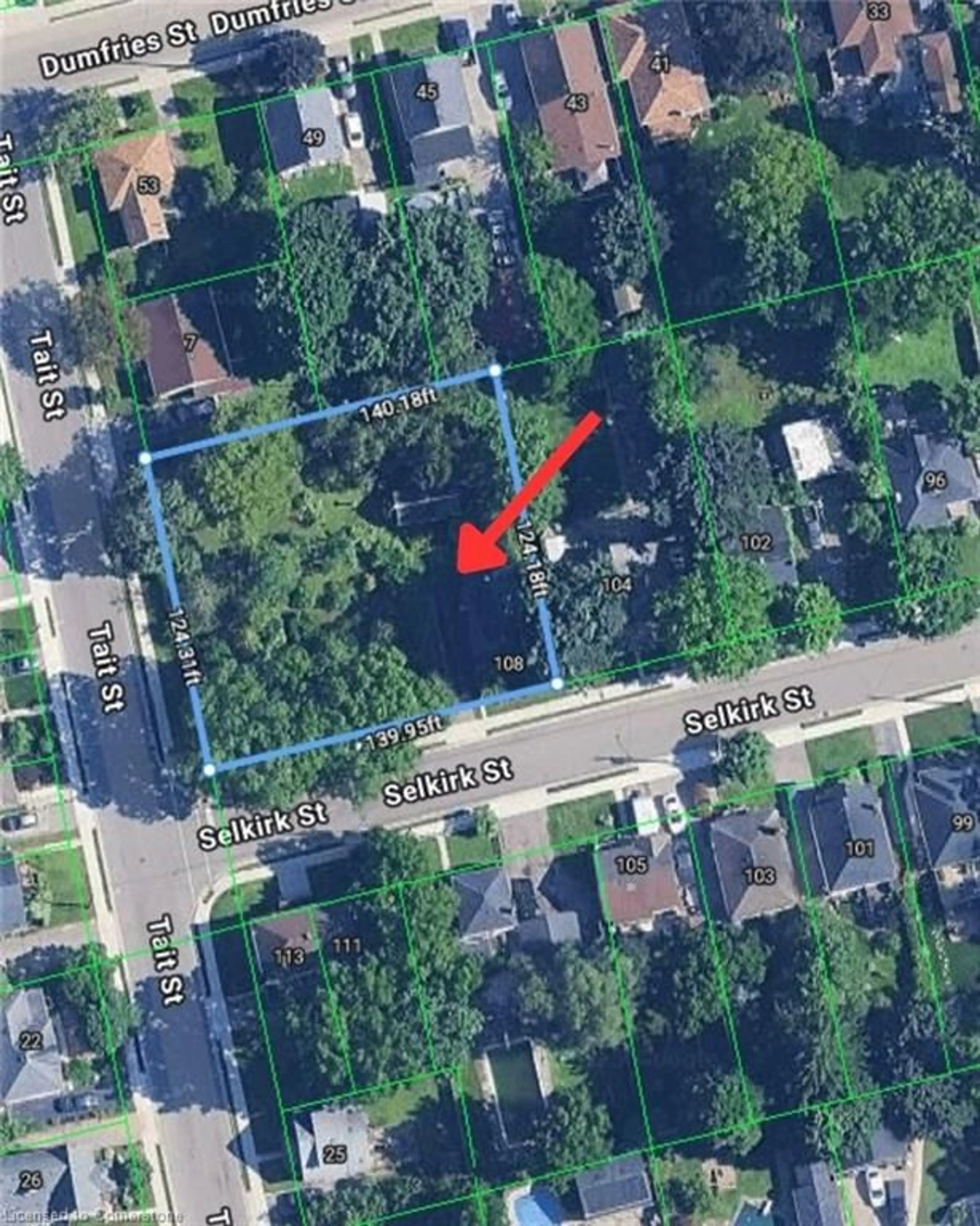 Picture of a map for 106 Selkirk St, Cambridge Ontario N1S 1Z4