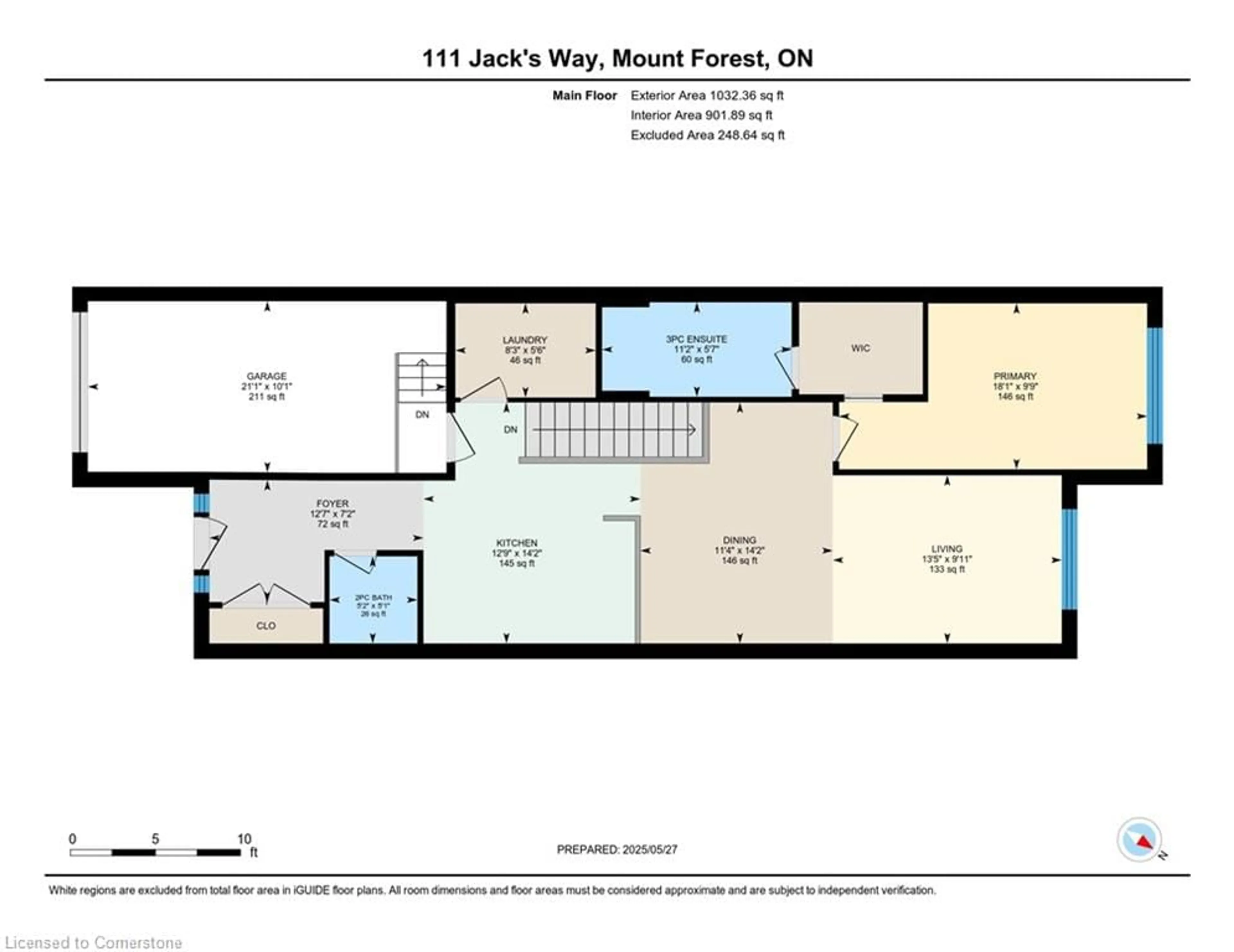 Floor plan for 111 Jacks Way, Mount Forest Ontario N0G 2L4