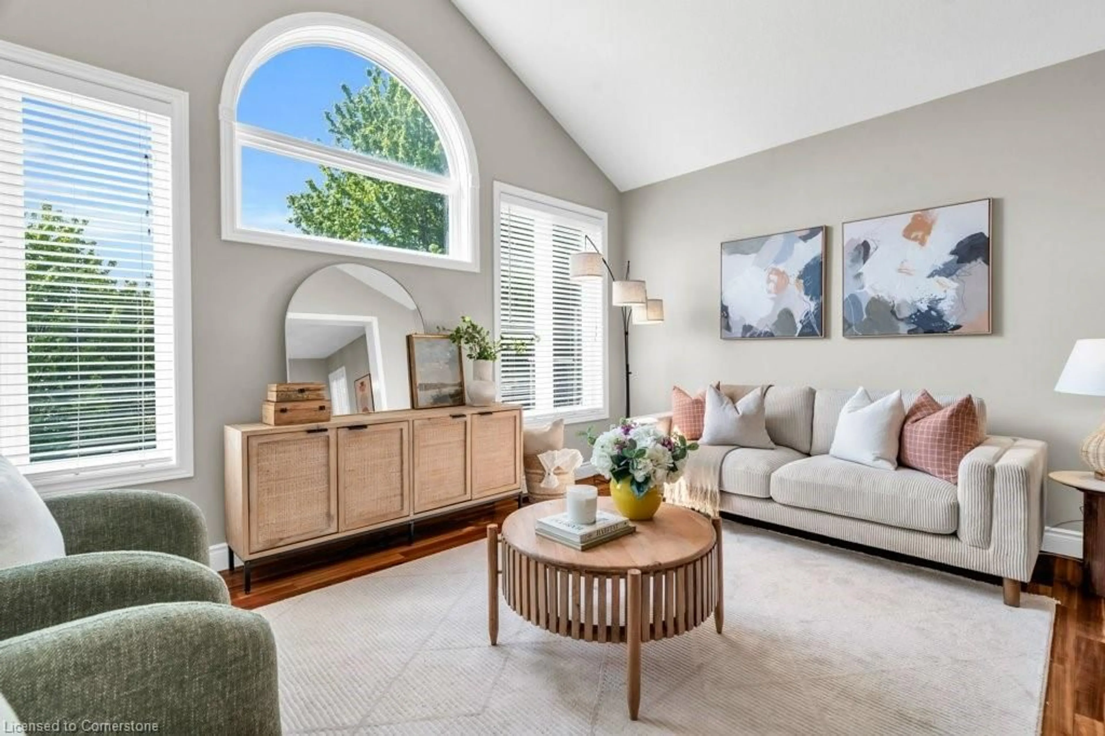 Living room with furniture, ceramic/tile floor for 417 Westcroft Dr, Waterloo Ontario N2T 2Z9