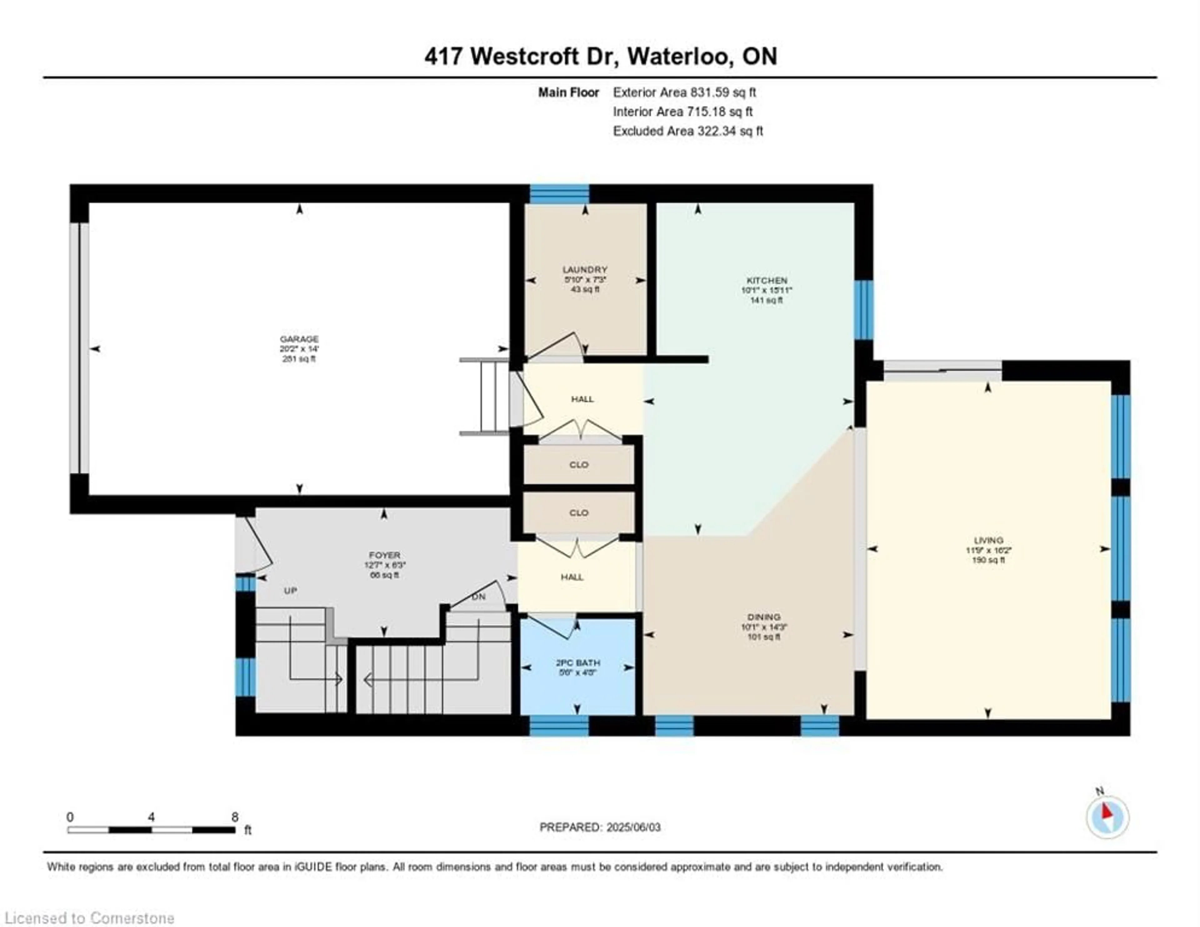 Floor plan for 417 Westcroft Dr, Waterloo Ontario N2T 2Z9