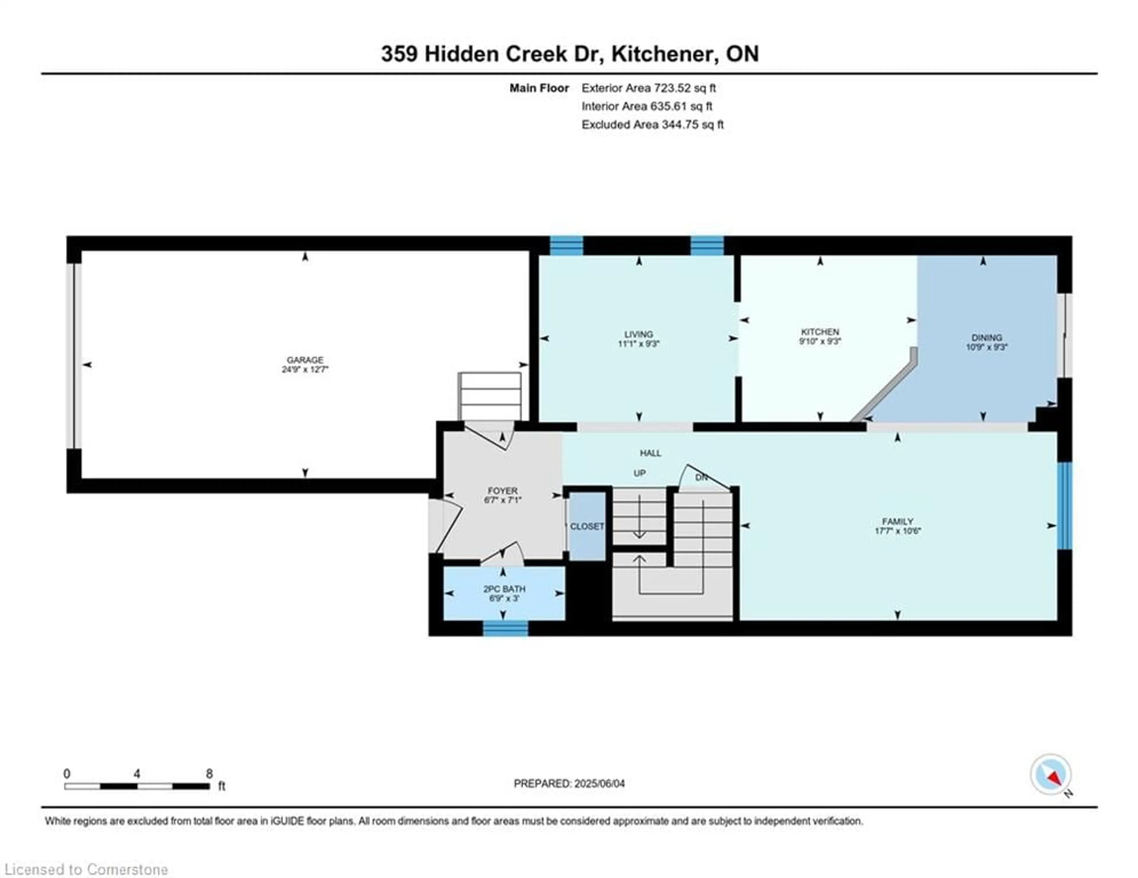 Floor plan for 359 Hidden Creek Dr, Kitchener Ontario N2N 3N3