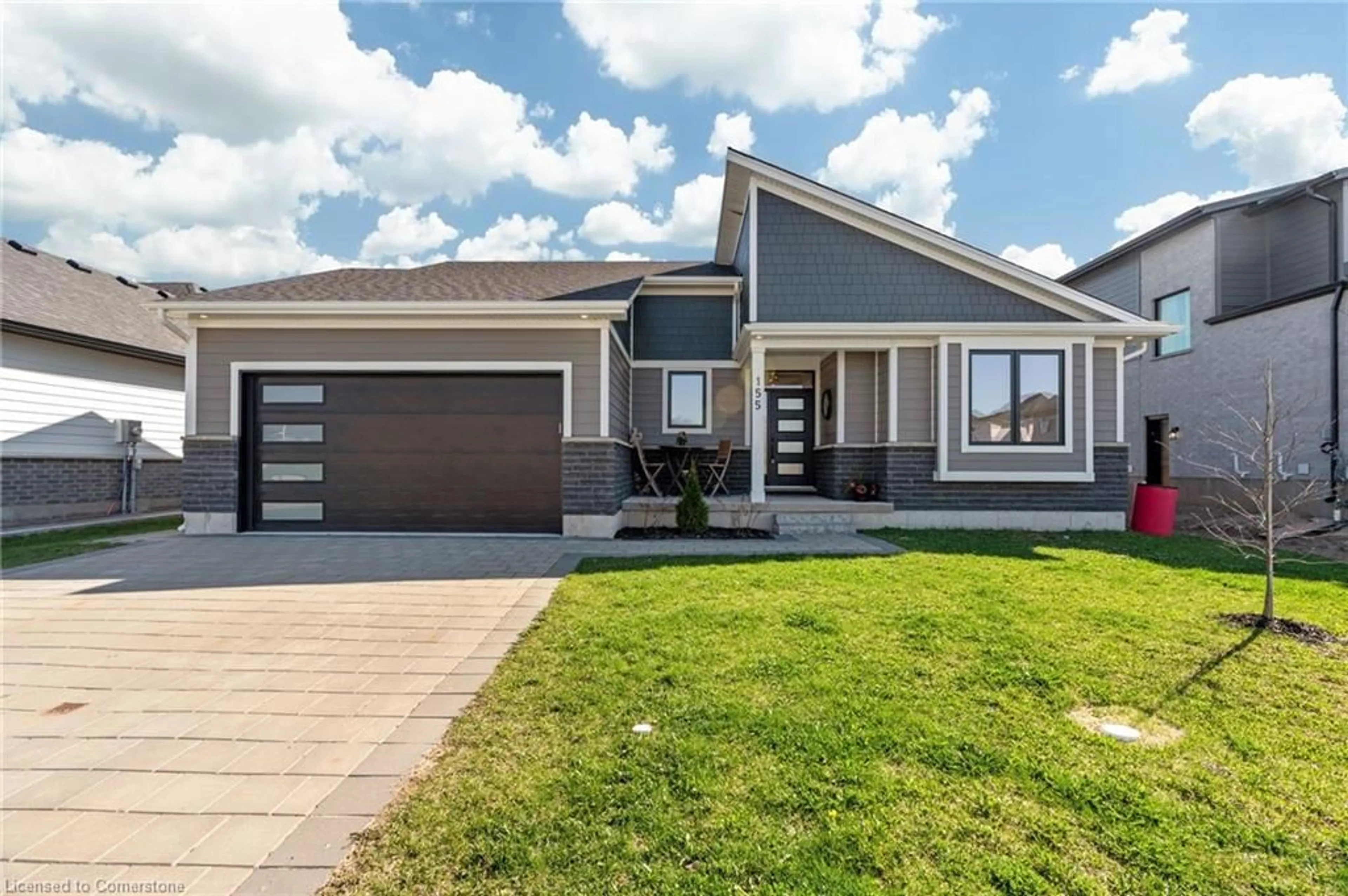 Home with vinyl exterior material, street for 155 Mcleod St, Parkhill Ontario N0M 2K0