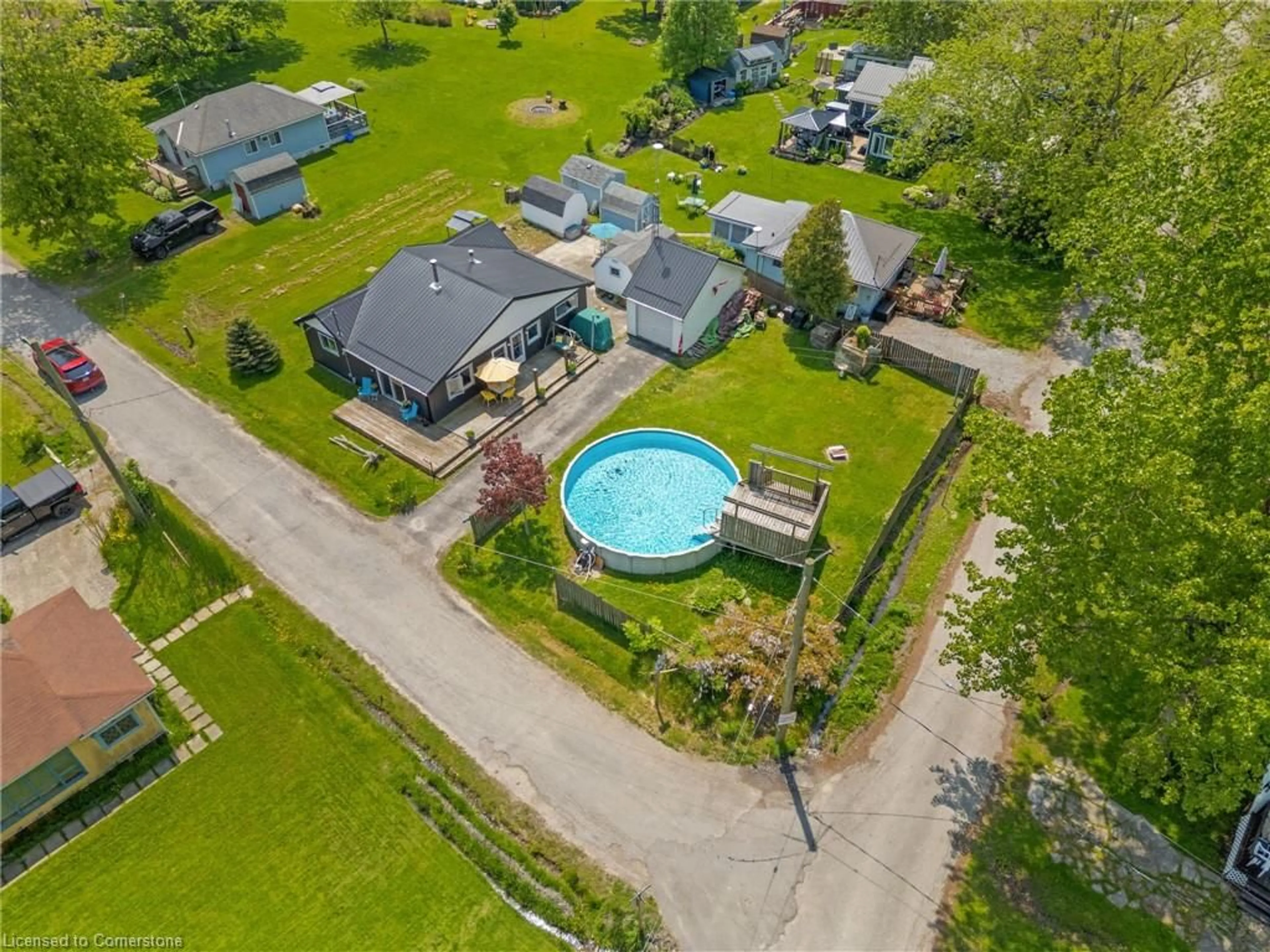 A pic from outside/outdoor area/front of a property/back of a property/a pic from drone, water/lake/river/ocean view for 2 Reidy St, Nanticoke Ontario N0A 1L0