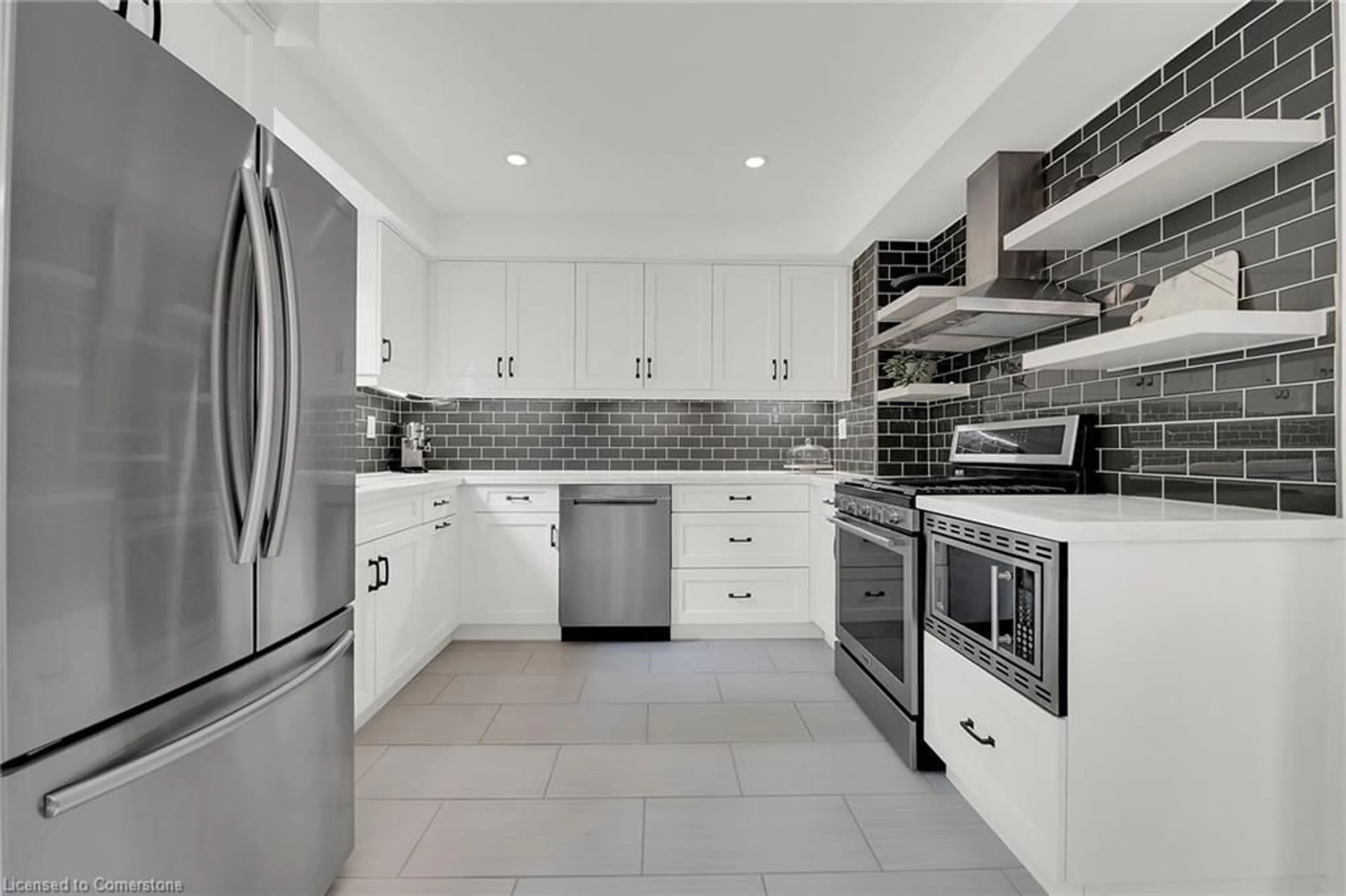 Contemporary kitchen, ceramic/tile floor for 21 Glen Eden Crt, Hamilton Ontario L9C 6H5