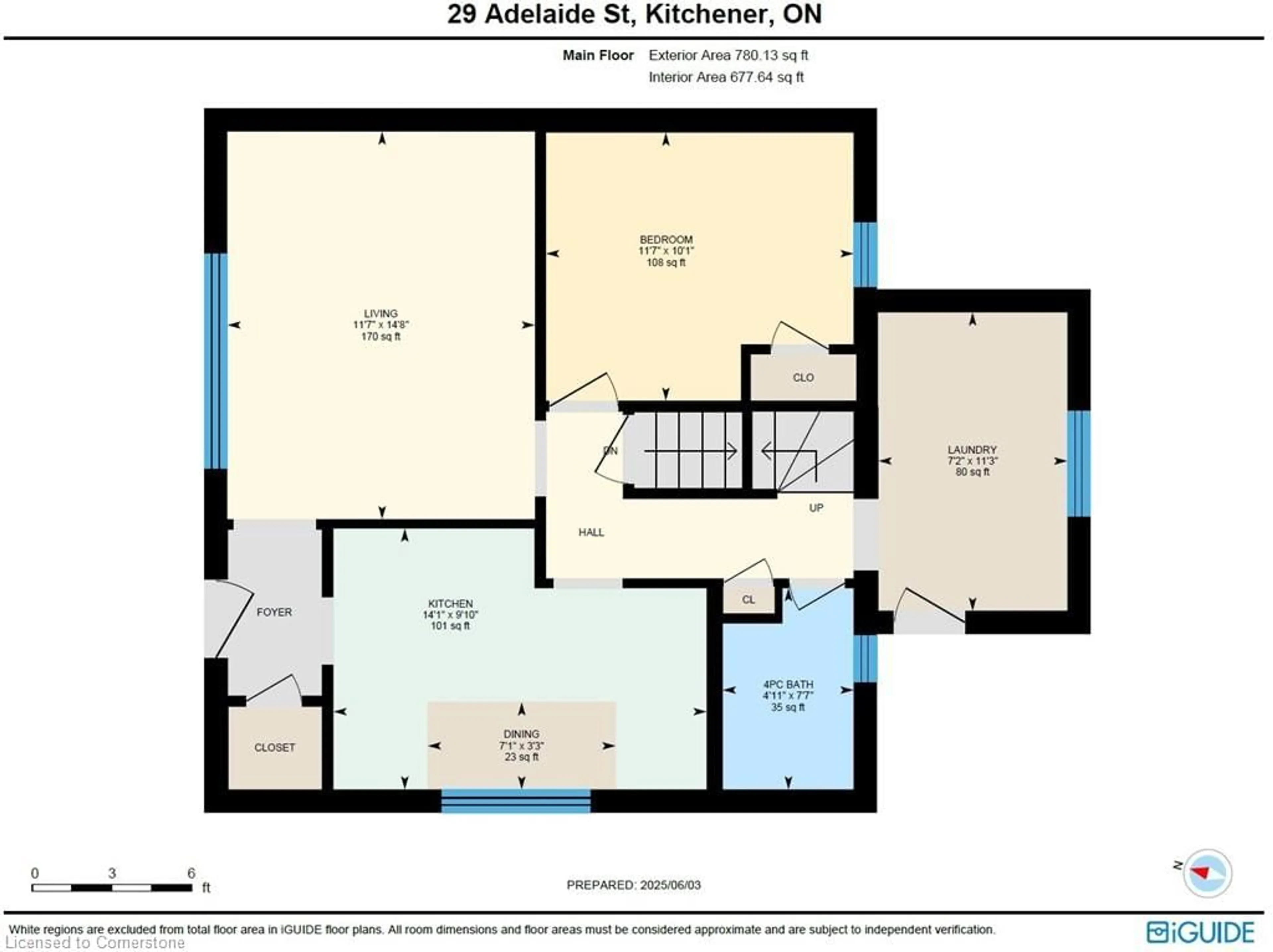 Floor plan for 29 Adelaide St, Kitchener Ontario N2M 2B3