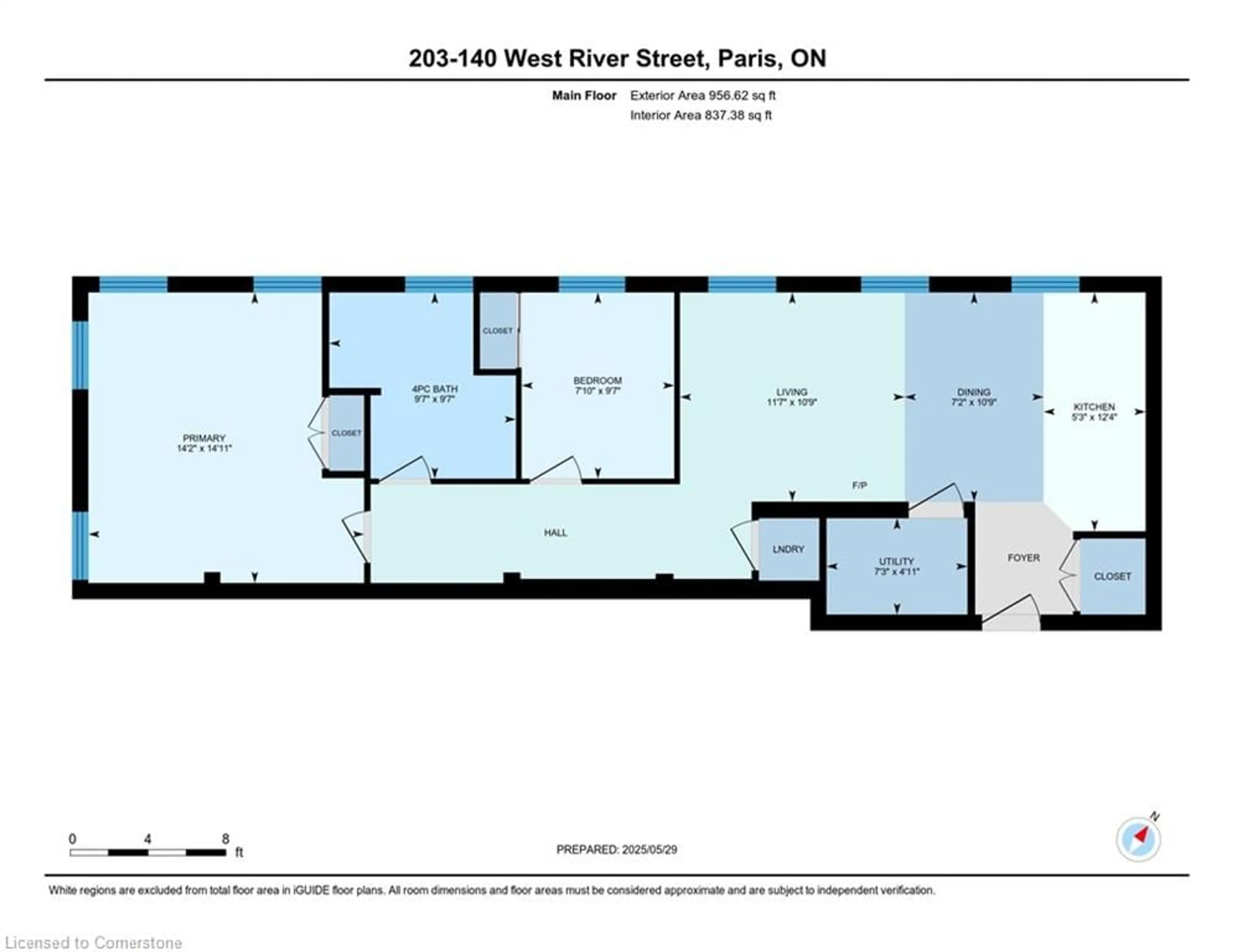 Floor plan for 140 West River St #203, Paris Ontario N3L 3E2