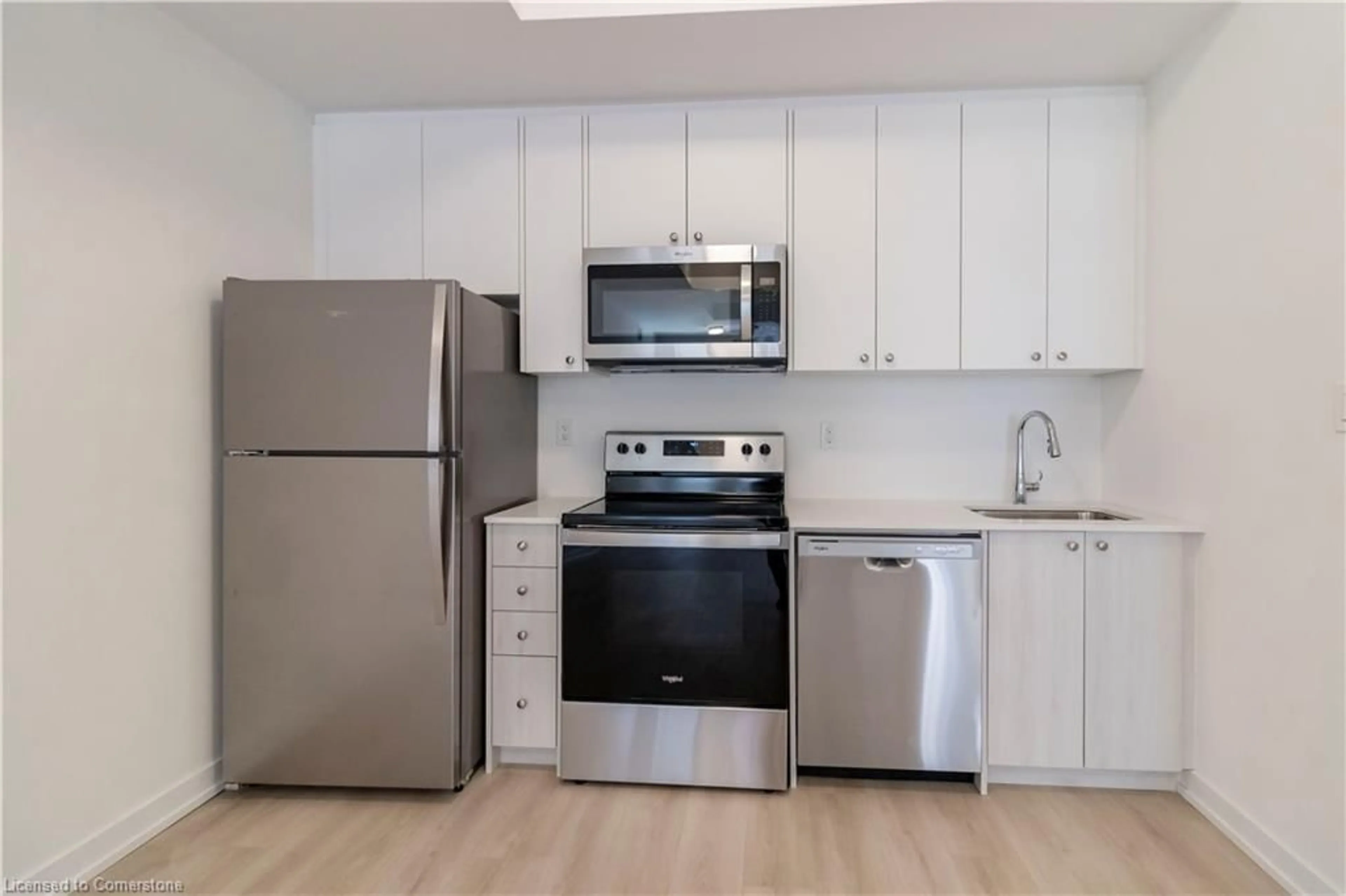 Standard kitchen, wood/laminate floor for 40 Palace St #M11, Kitchener Ontario N2E 0J3