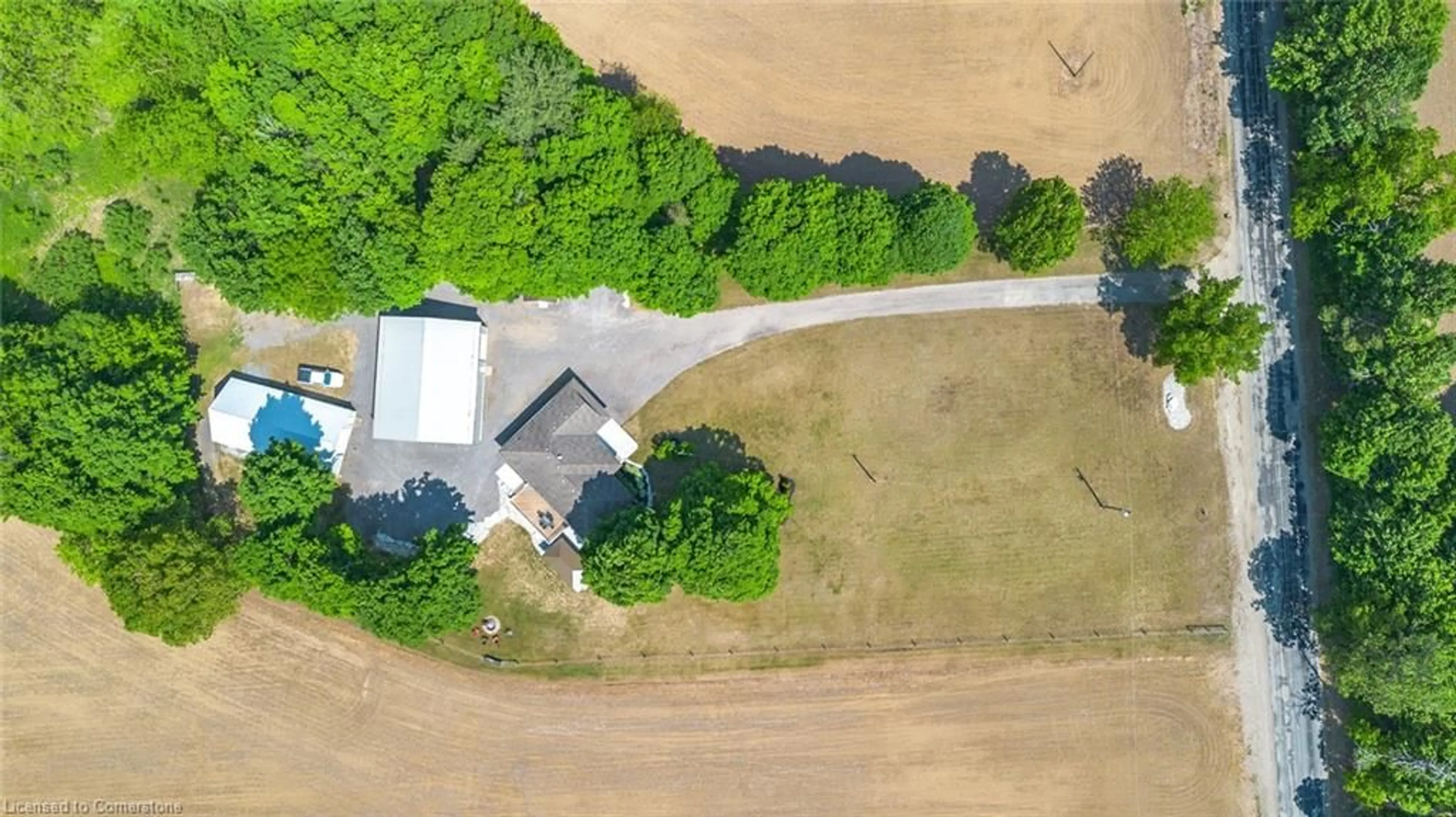 A pic from outside/outdoor area/front of a property/back of a property/a pic from drone, building for 2235 Hazen Rd, Langton Ontario N0E 1G0