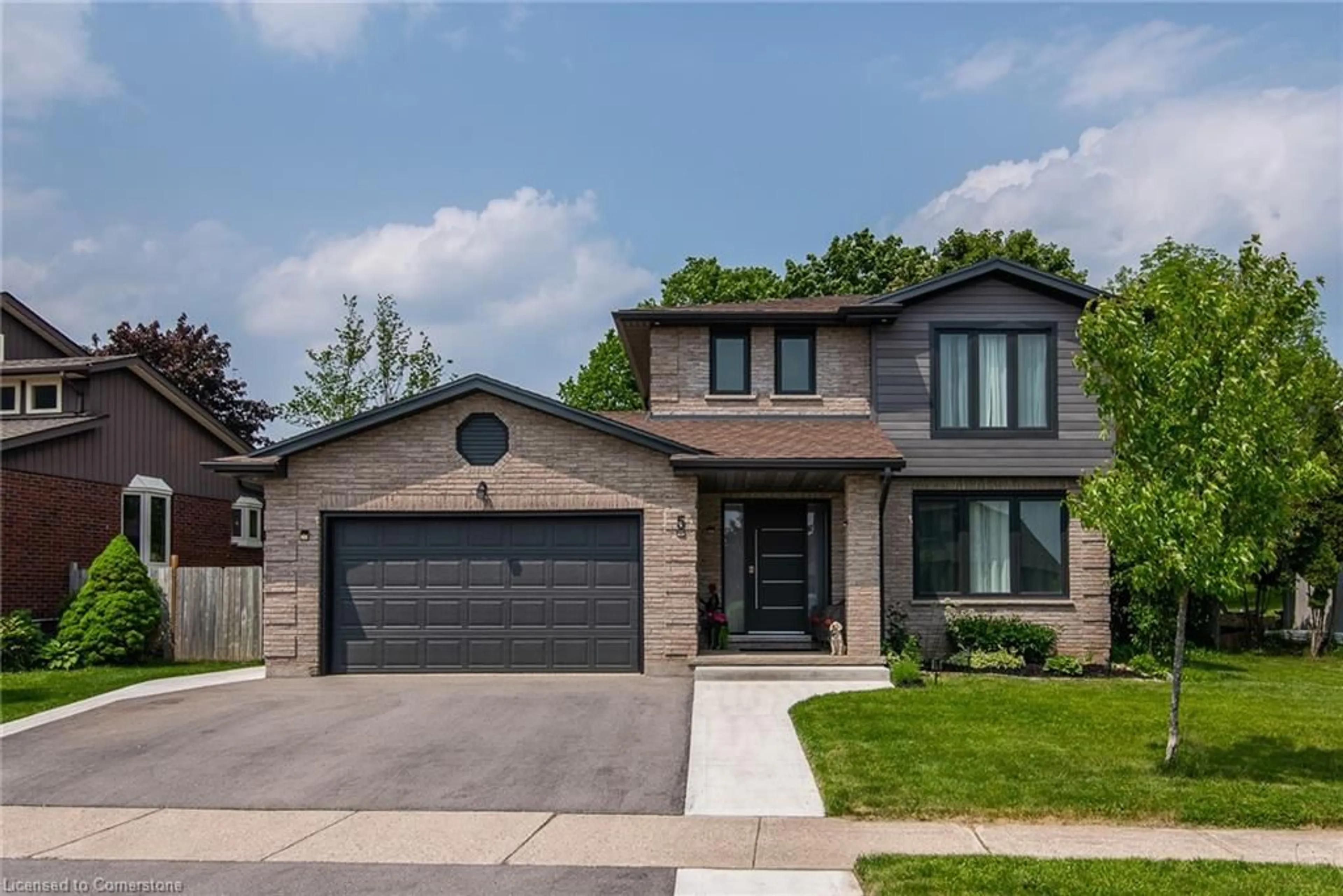 Home with brick exterior material, street for 5 Greenwich Dr, Guelph Ontario N1H 8A8