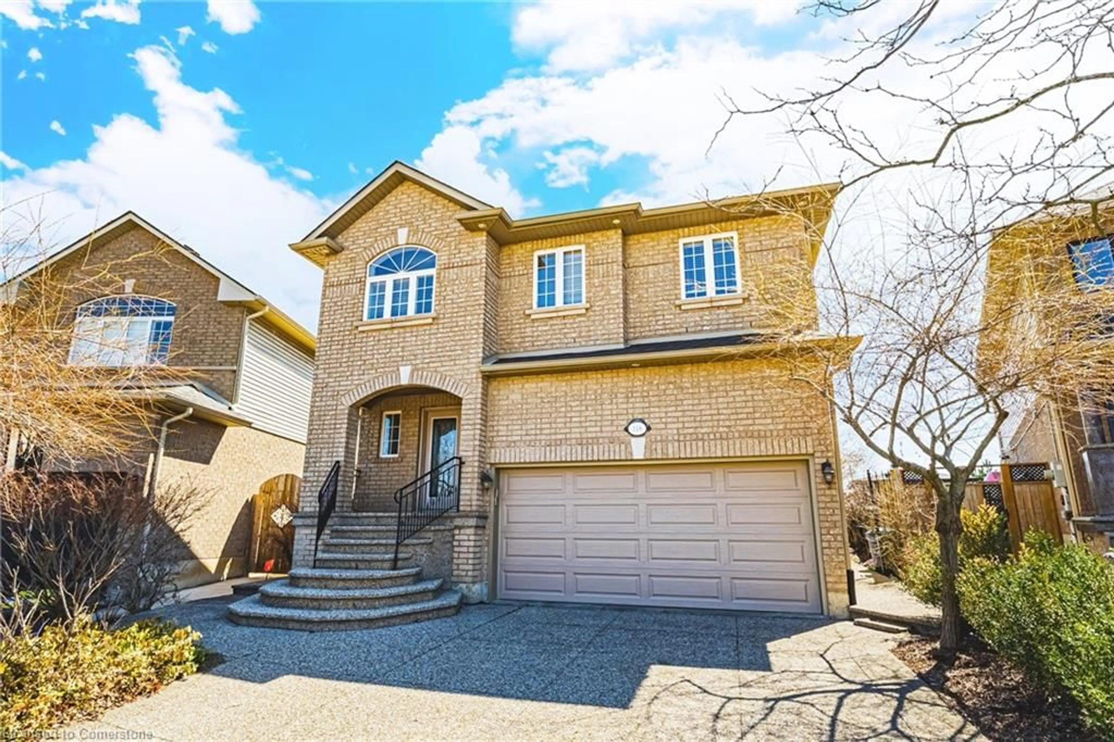 Home with brick exterior material, street for 148 Meadow Wood Cres, Stoney Creek Ontario L8J 3Z8