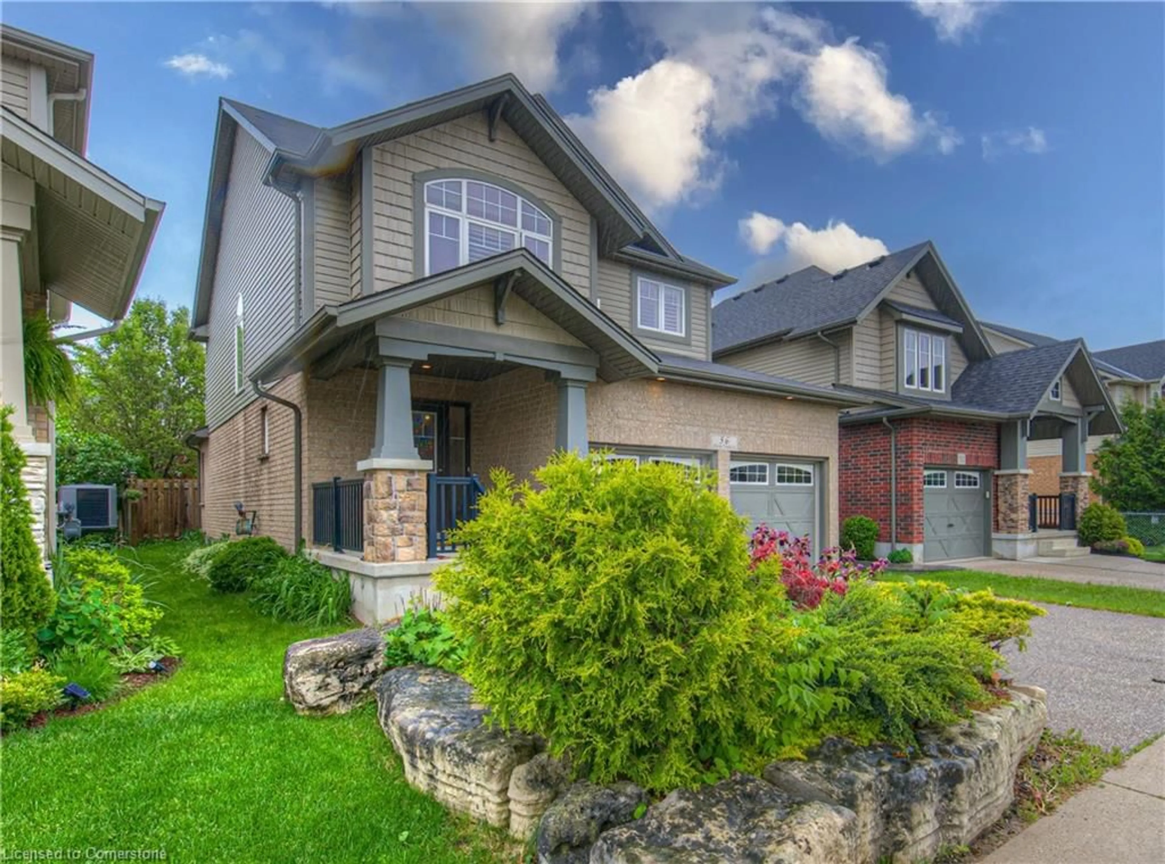 Home with brick exterior material, street for 56 Helena Feasby St, Kitchener Ontario N2E 4L5