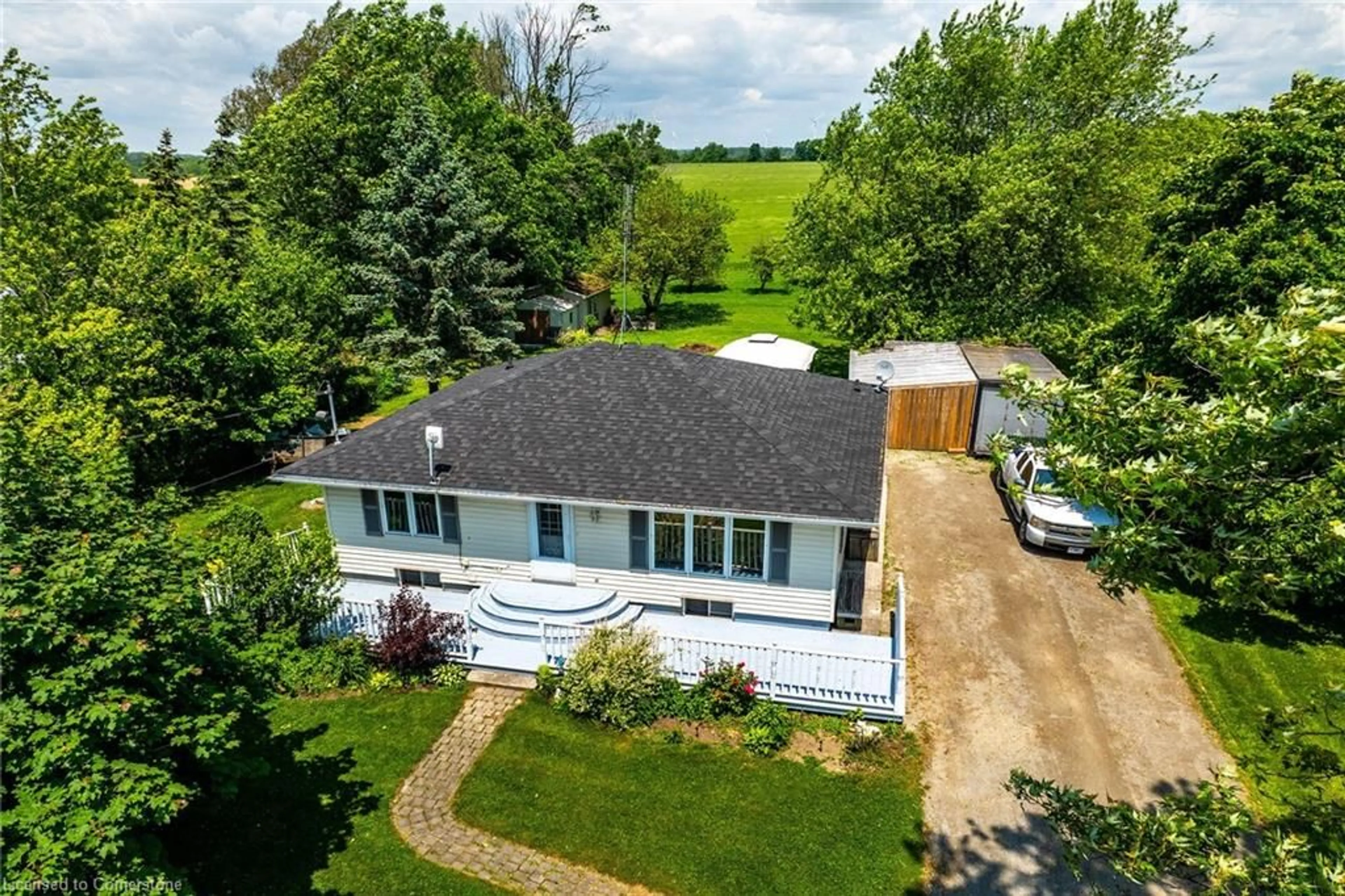 A pic from outside/outdoor area/front of a property/back of a property/a pic from drone, water/lake/river/ocean view for 151 Rainham Rd, Nanticoke Ontario N0A 1L0