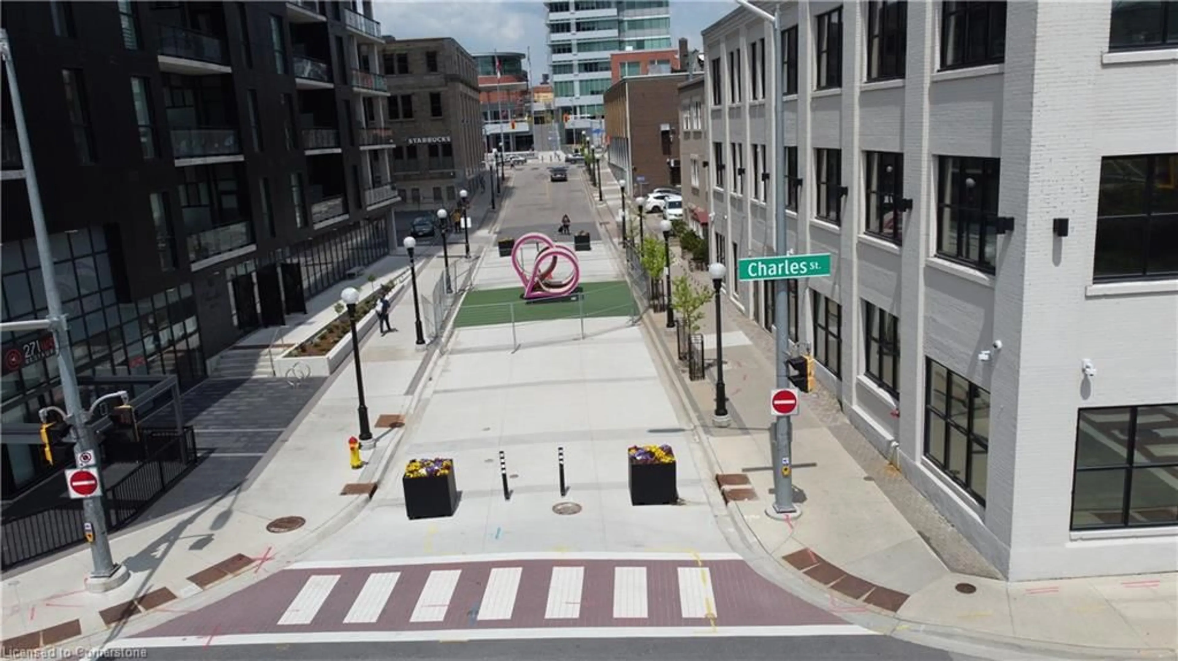 Patio, street for 60 Charles St #1601, Kitchener Ontario N2G 0C9