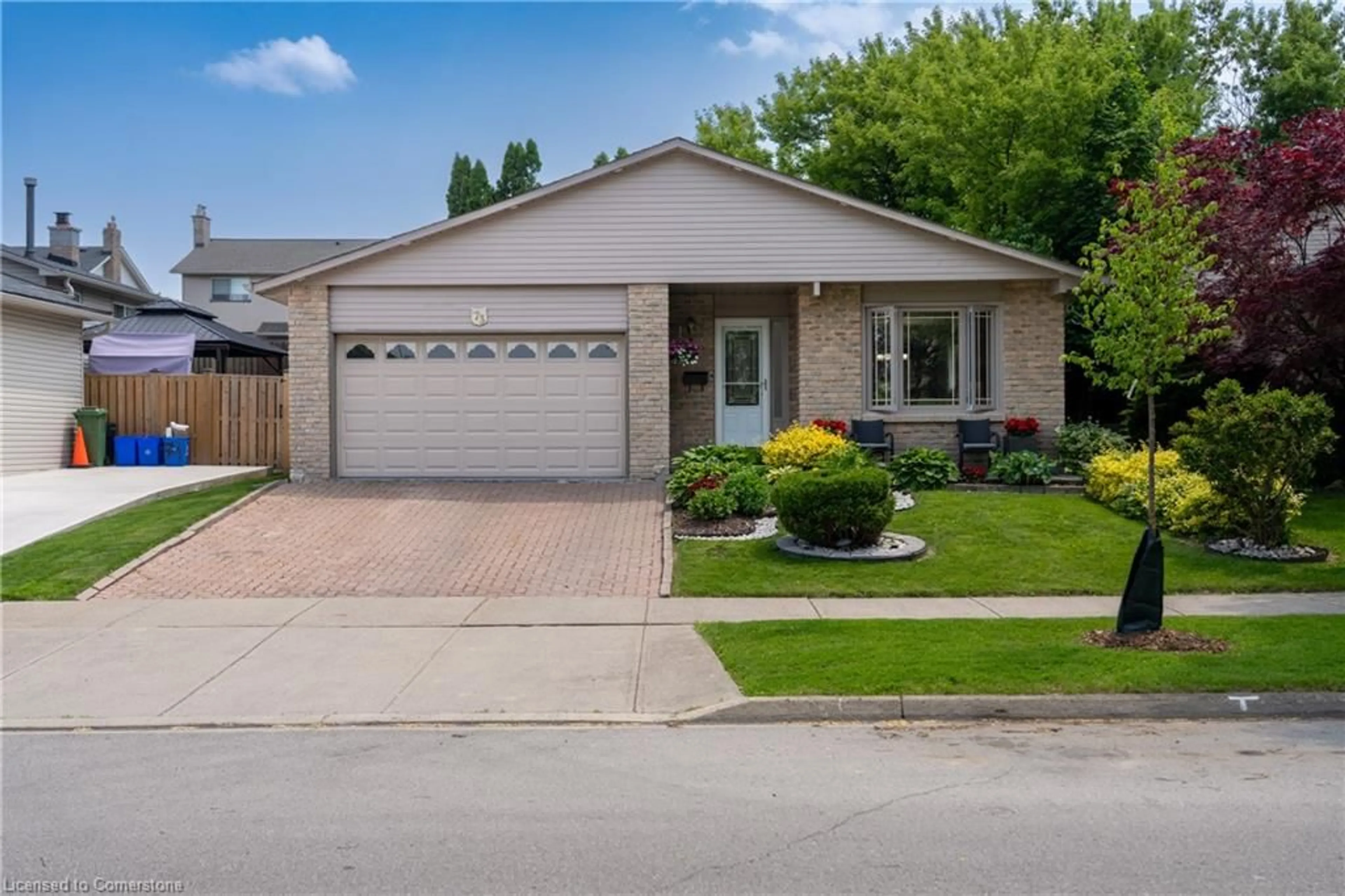 Home with vinyl exterior material, street for 73 Athenia Dr, Stoney Creek Ontario L8J 1S4