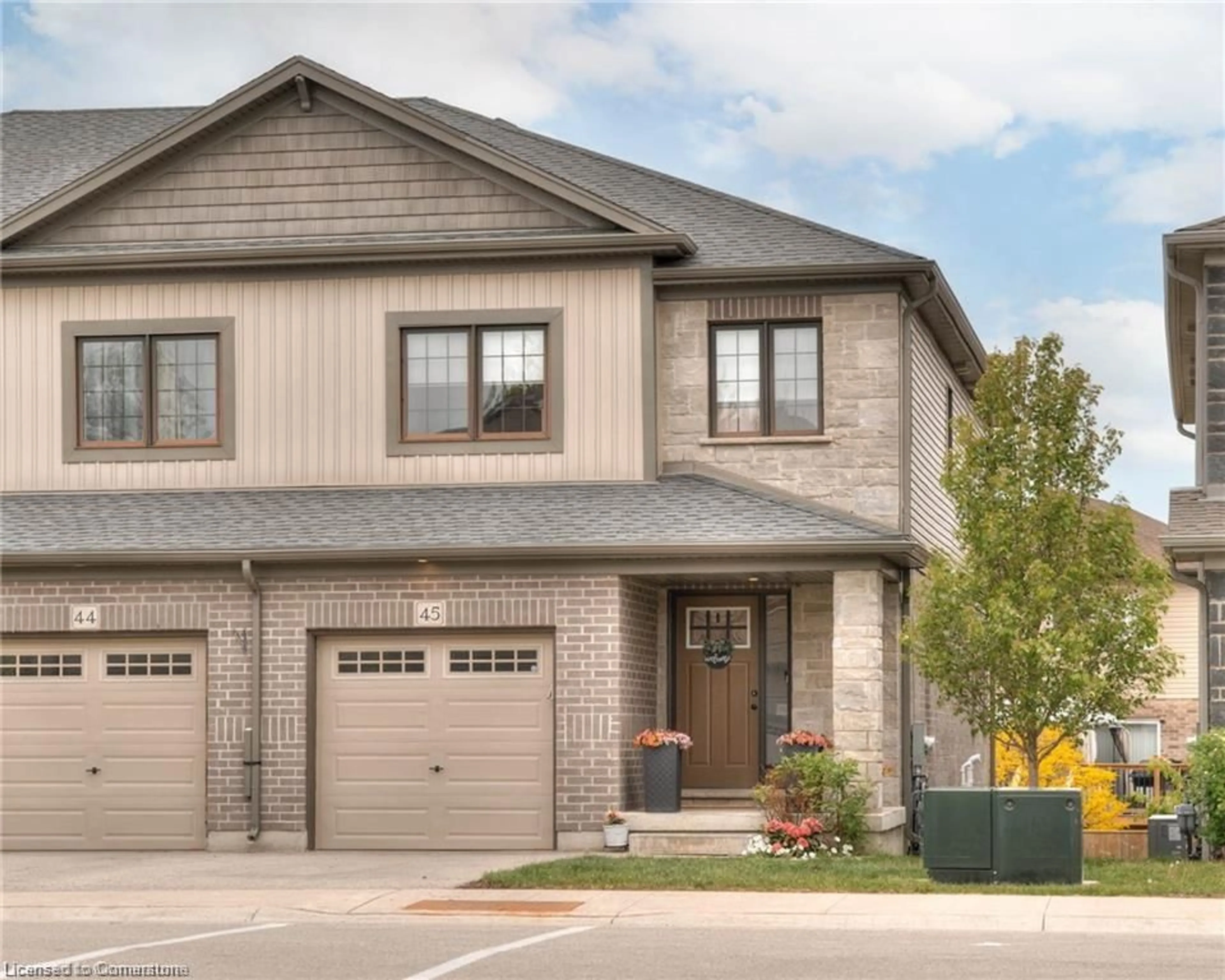 Home with brick exterior material, street for 135 Hardcastle Dr #45, Cambridge Ontario N1S 0B6