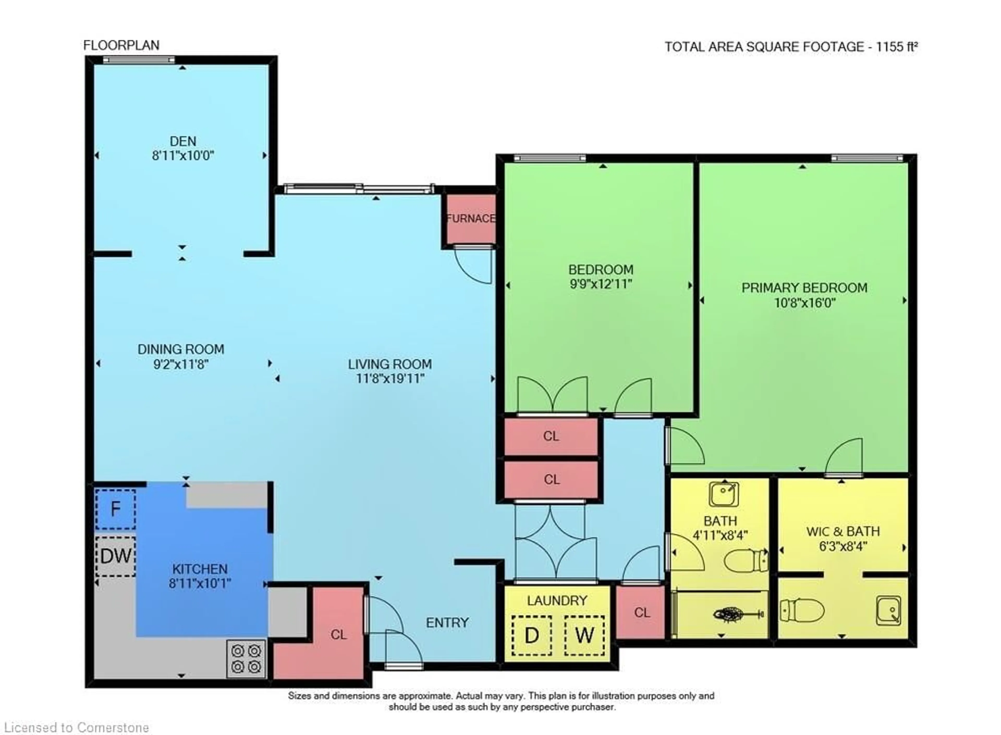 Floor plan for 500 Green Rd #412, Stoney Creek Ontario L8E 3M6