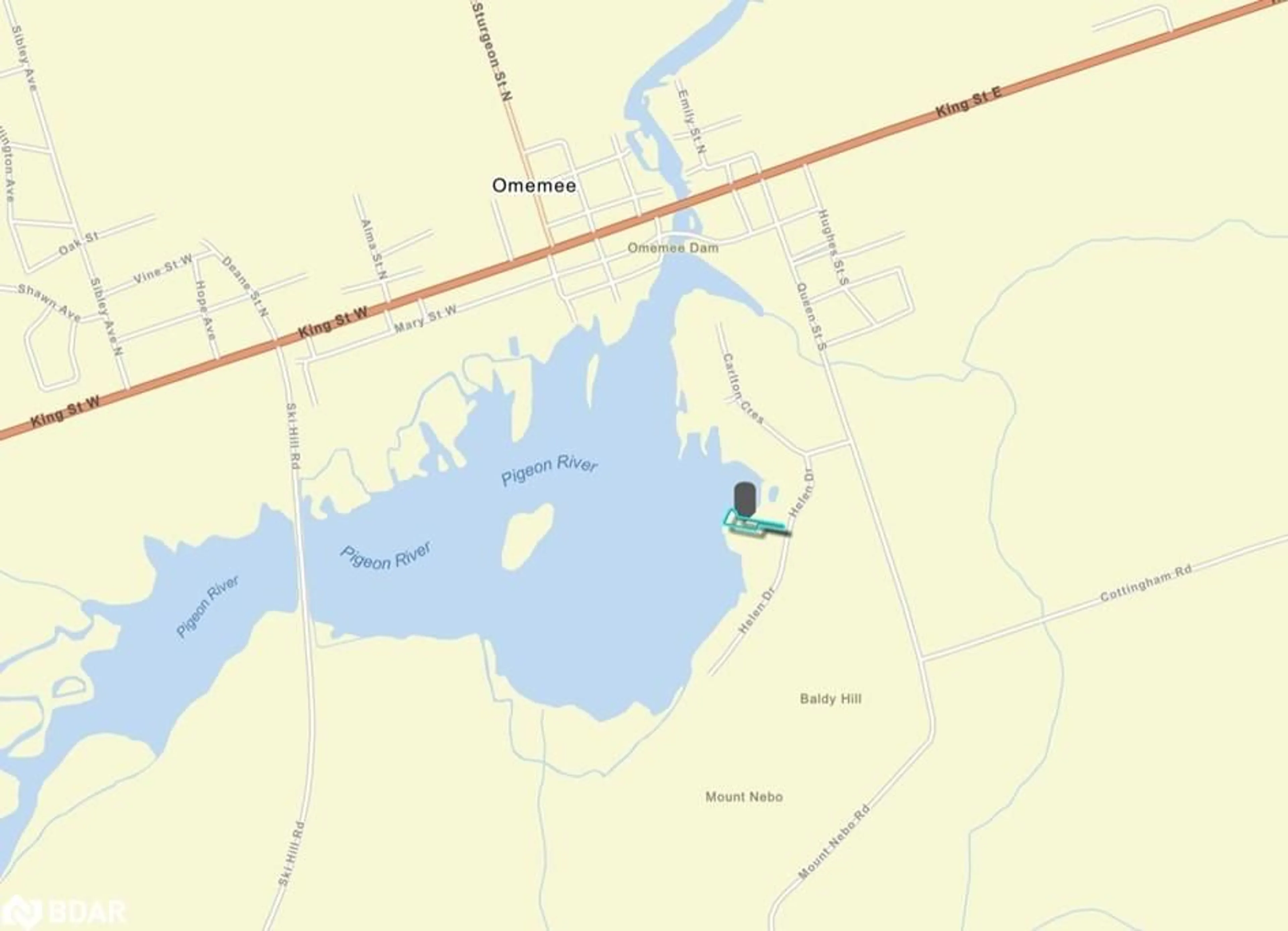 Picture of a map for 22 Helen Dr, Omemee Ontario K0L 2W0