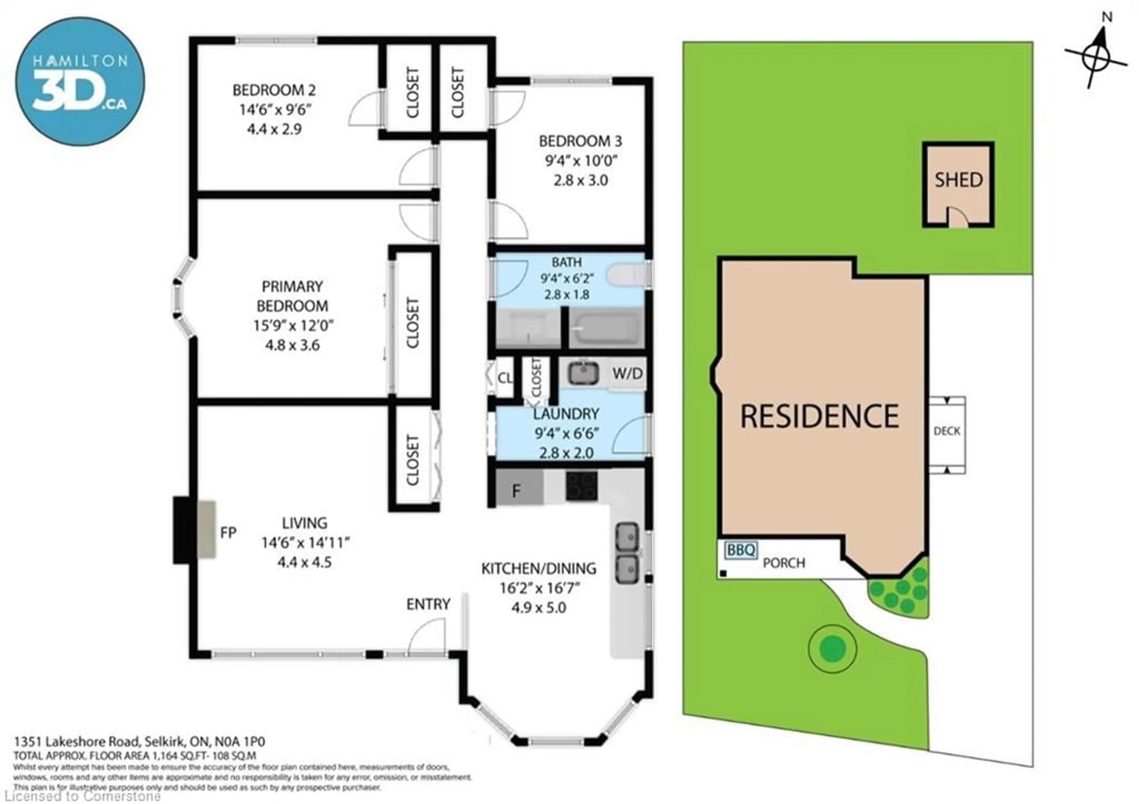 Floor plan for 1351 Lakeshore Rd, Rainham Ontario N0A 1P0