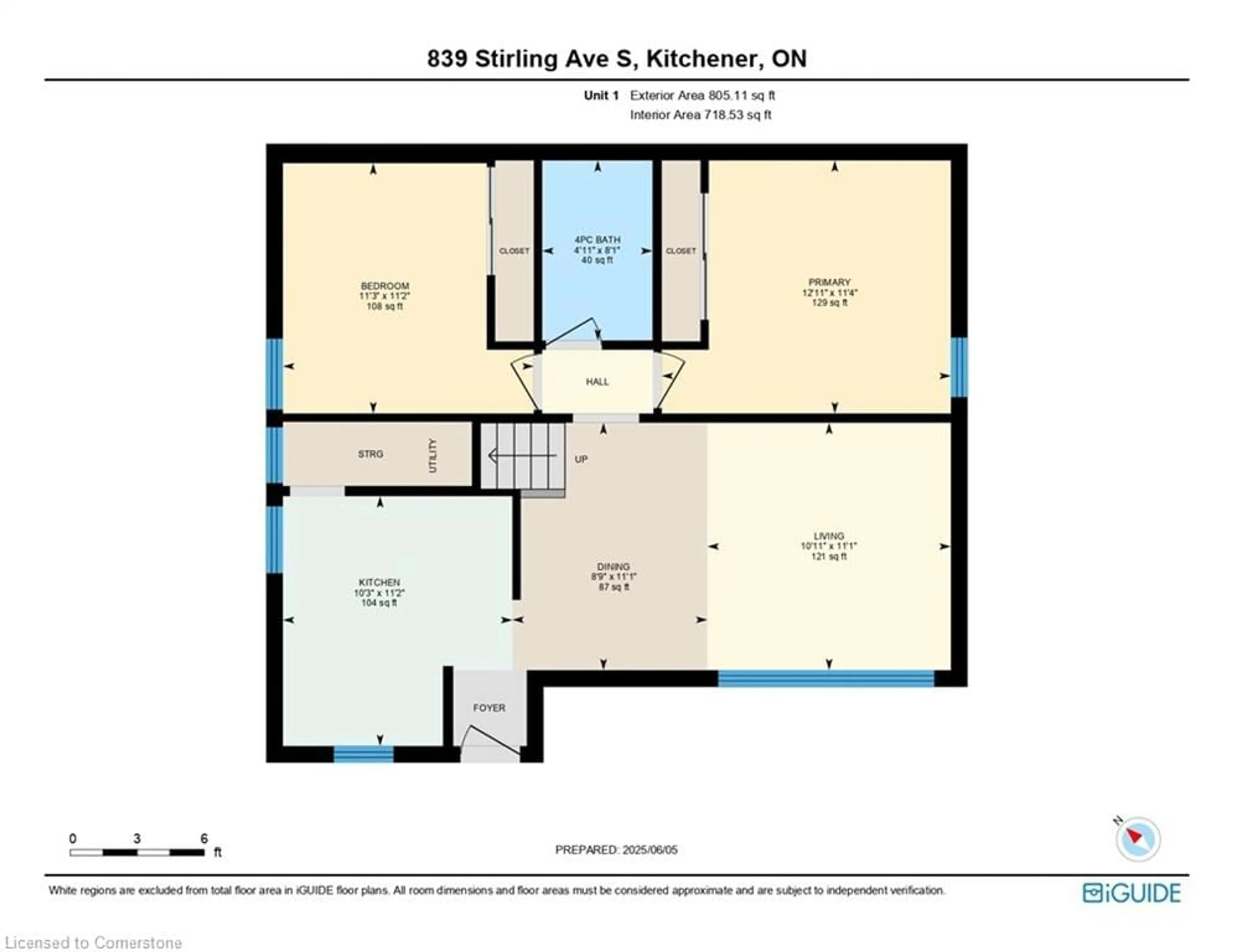 Floor plan for 839 Stirling Ave, Kitchener Ontario N2L 2M6