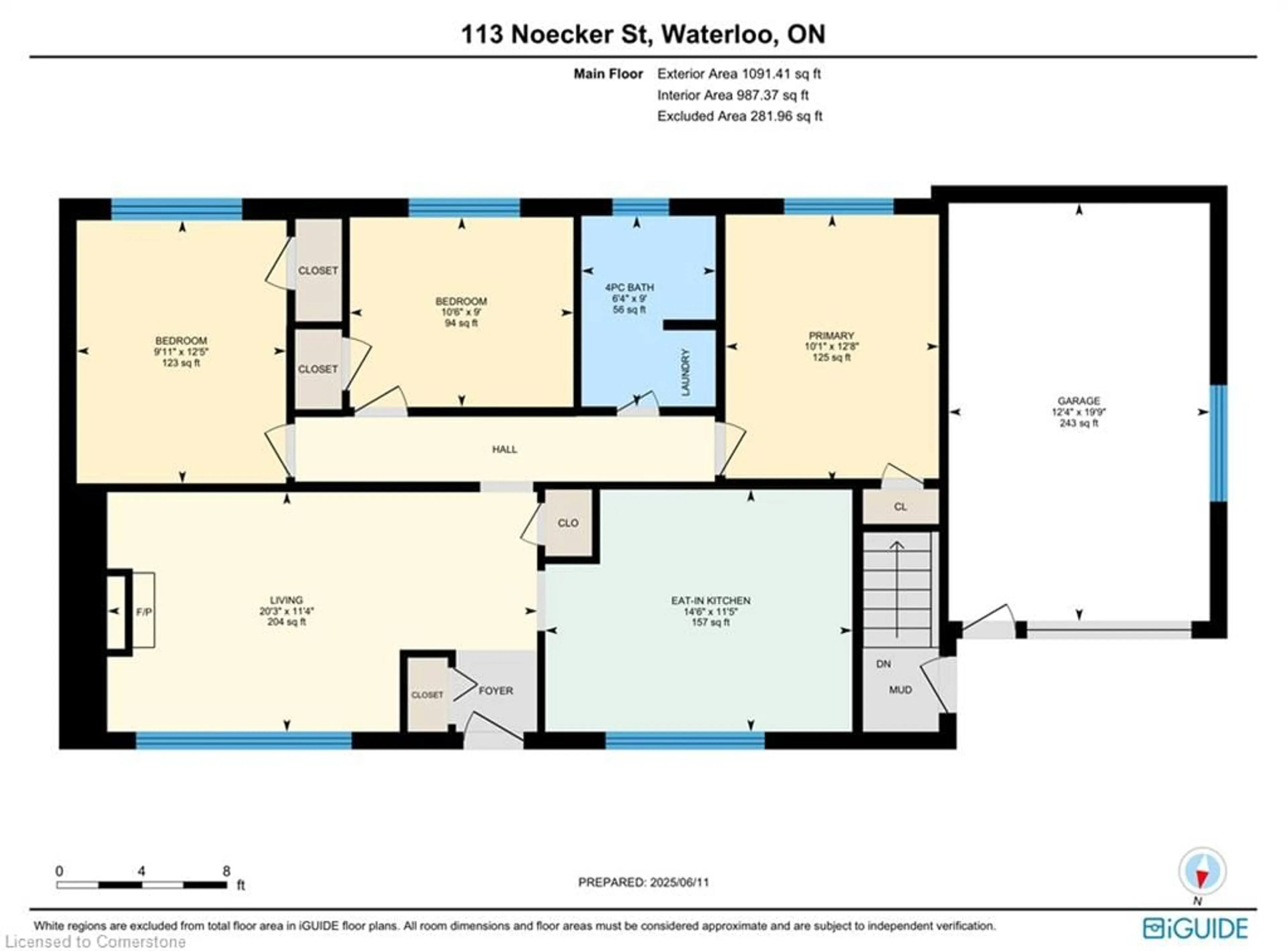 Floor plan for 113 Noecker St, Waterloo Ontario N2J 2R7
