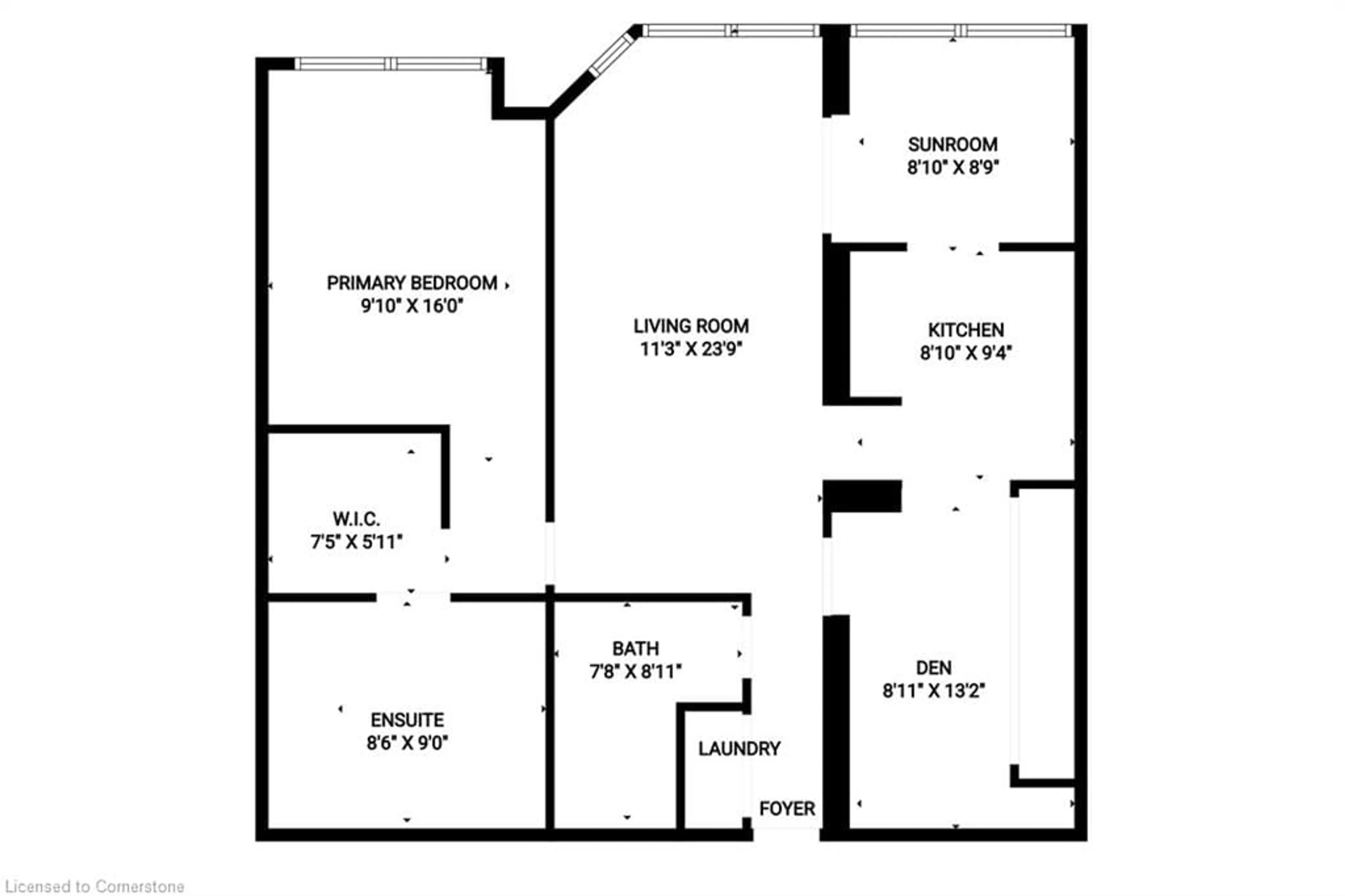 Floor plan for 1276 Maple Crossing Blvd #1109, Burlington Ontario L7S 2J9