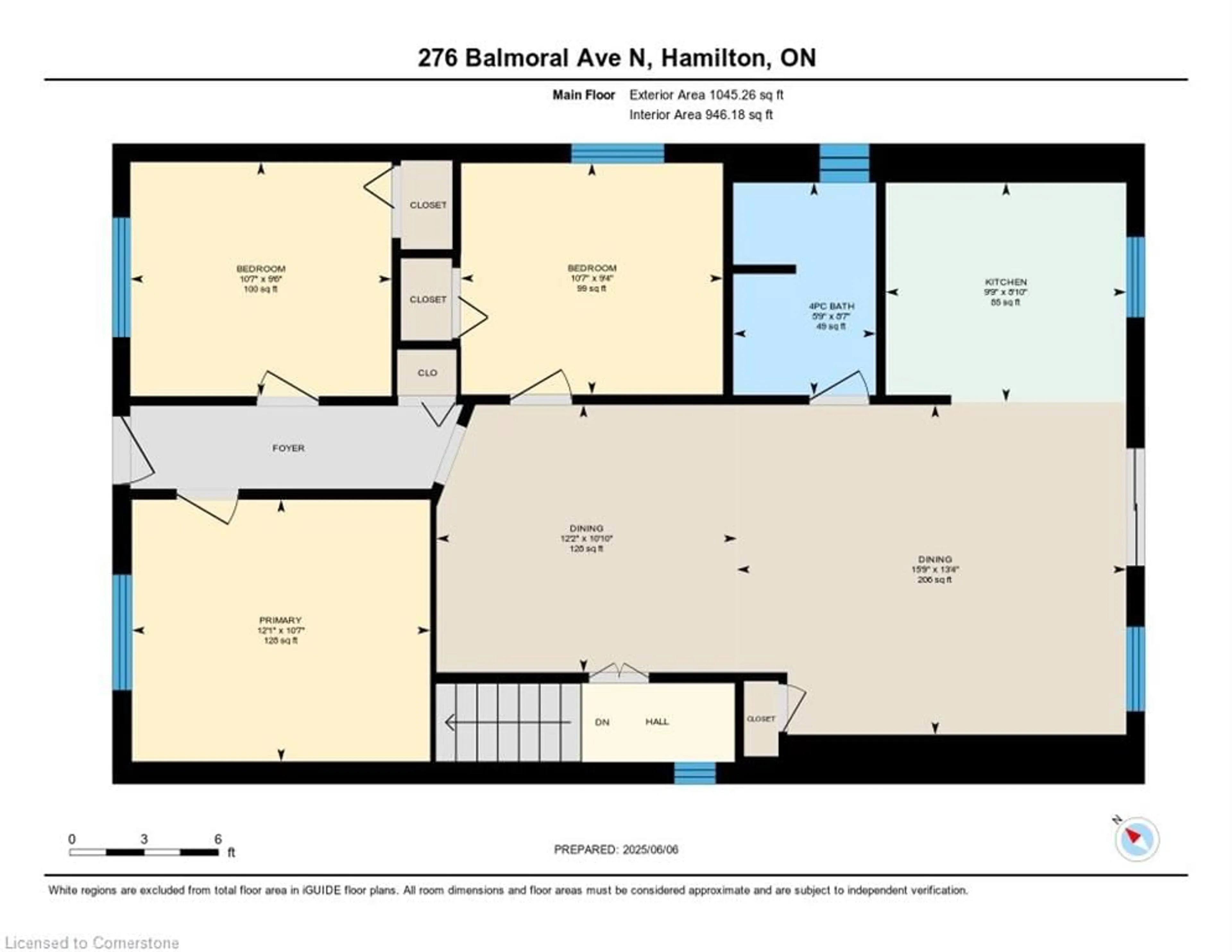 Floor plan for 276 Balmoral Ave, Hamilton Ontario L8L 7S3