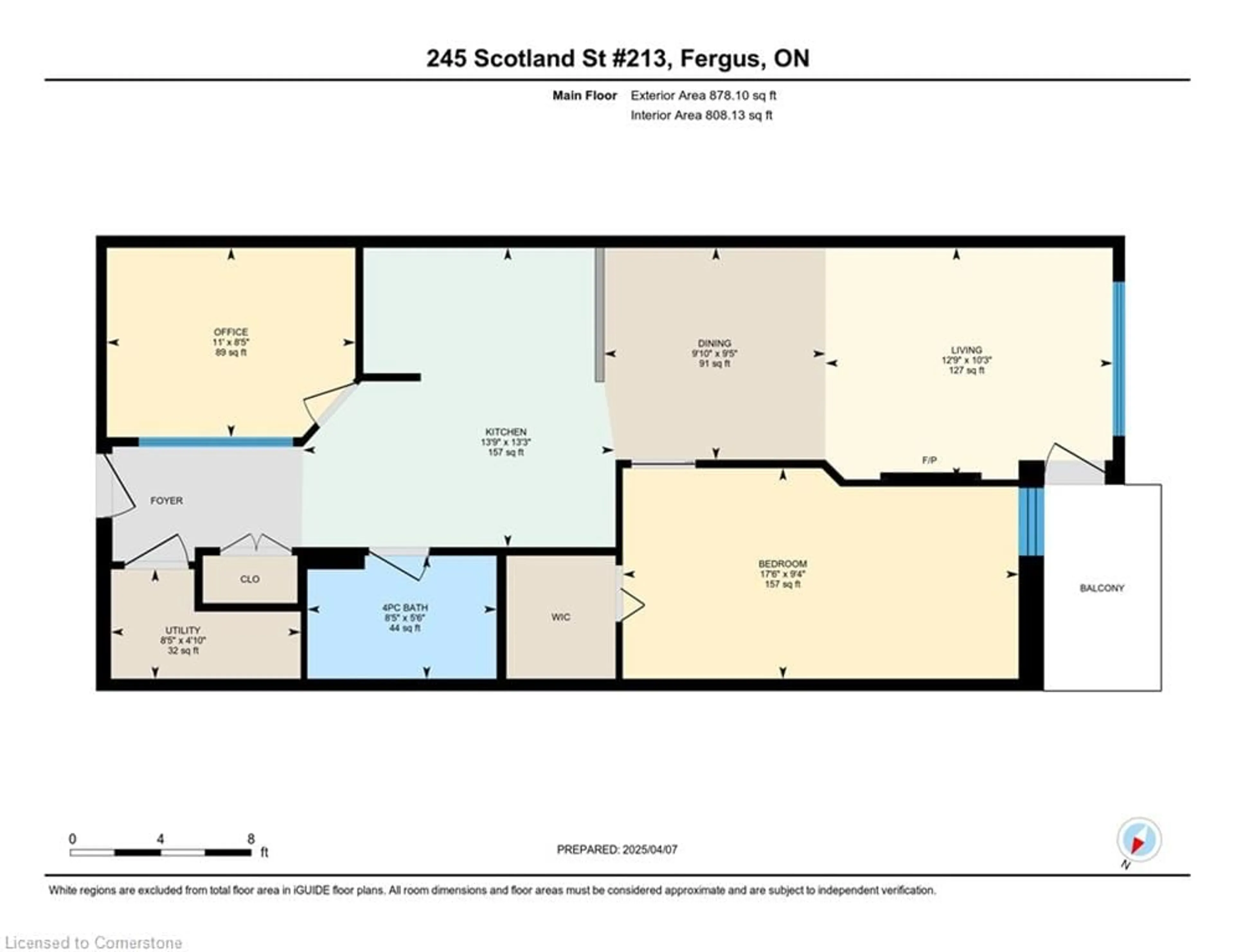 Floor plan for 245 Scotland St #213, Fergus Ontario N1M 0B5