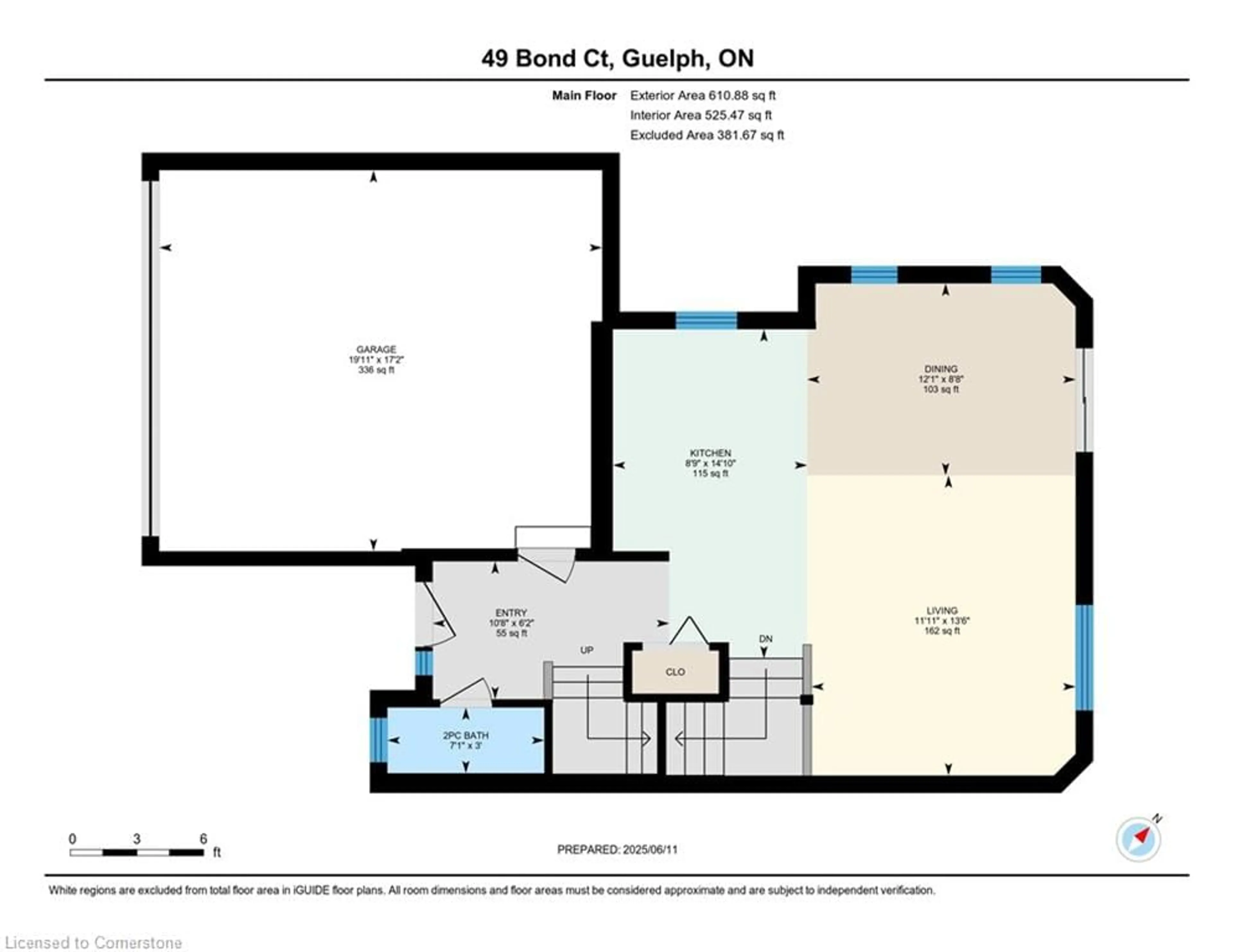 Floor plan for 49 Bond Crt, Guelph Ontario N1H 8N6